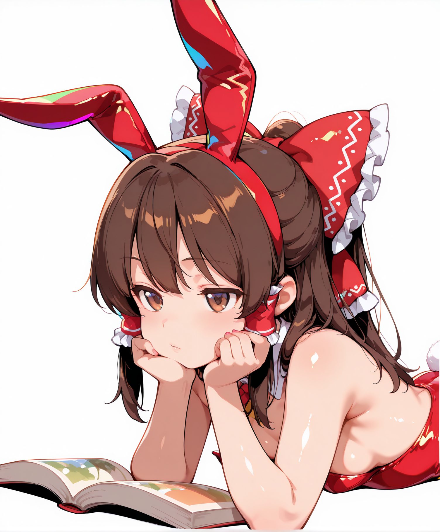 博麗霊夢の博麗霊夢姿を描いたAIイラスト