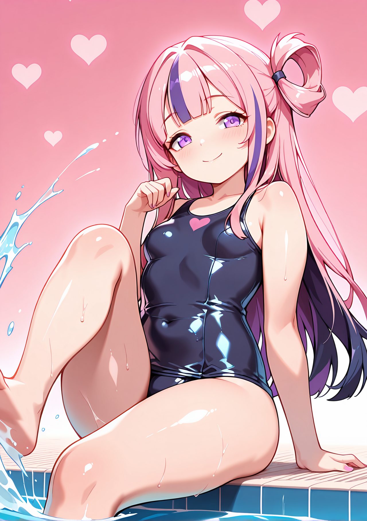 スクール水着×クニノカミ・ムサシ！スク水のエロ可愛いAIイラスト