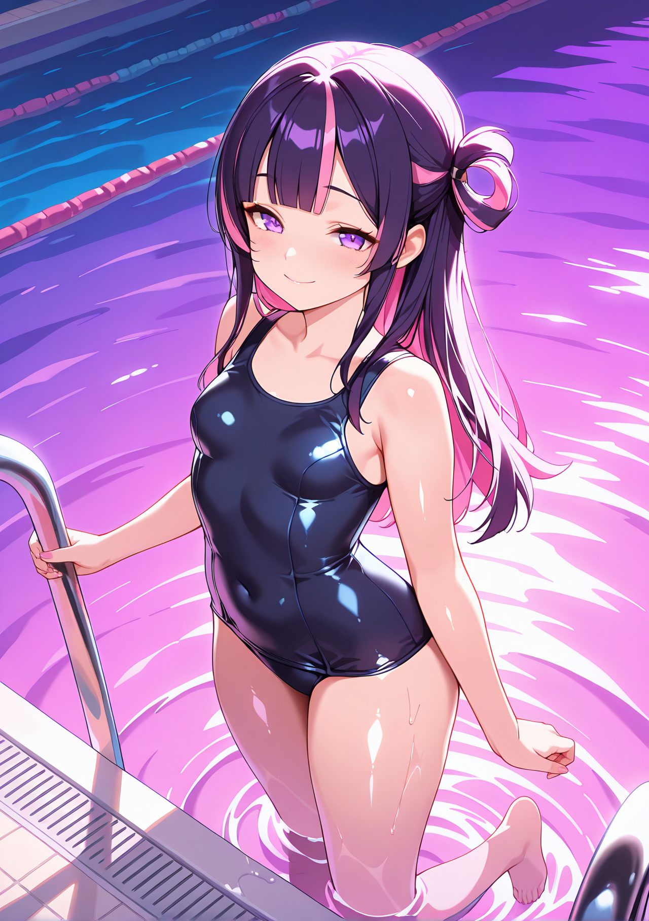 スクール水着のスク水のAIイラスト