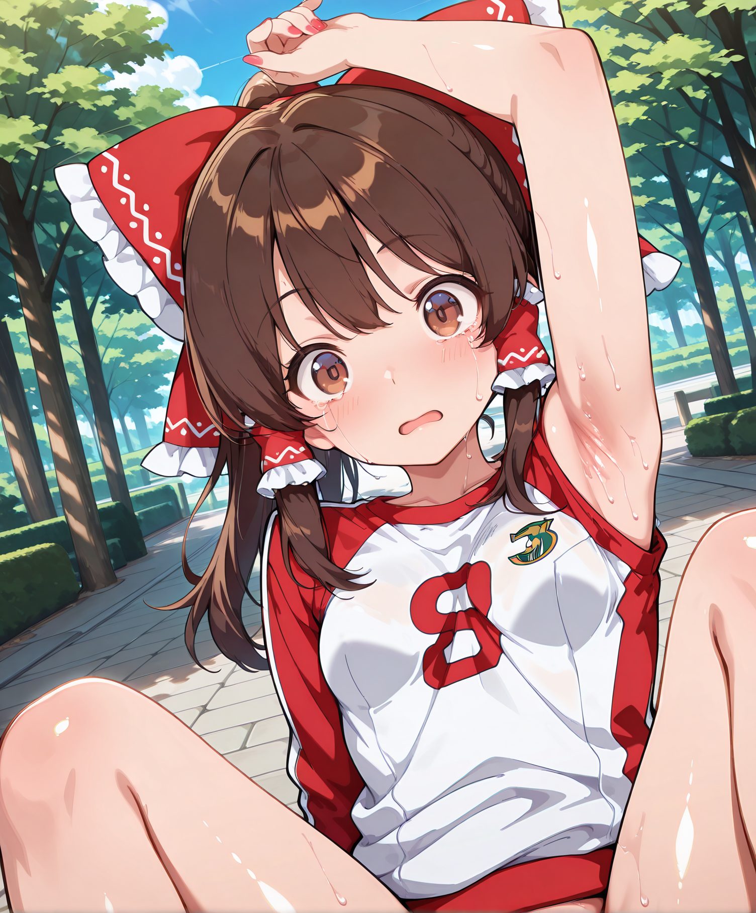 博麗霊夢の博麗霊夢姿を描いたAIイラスト