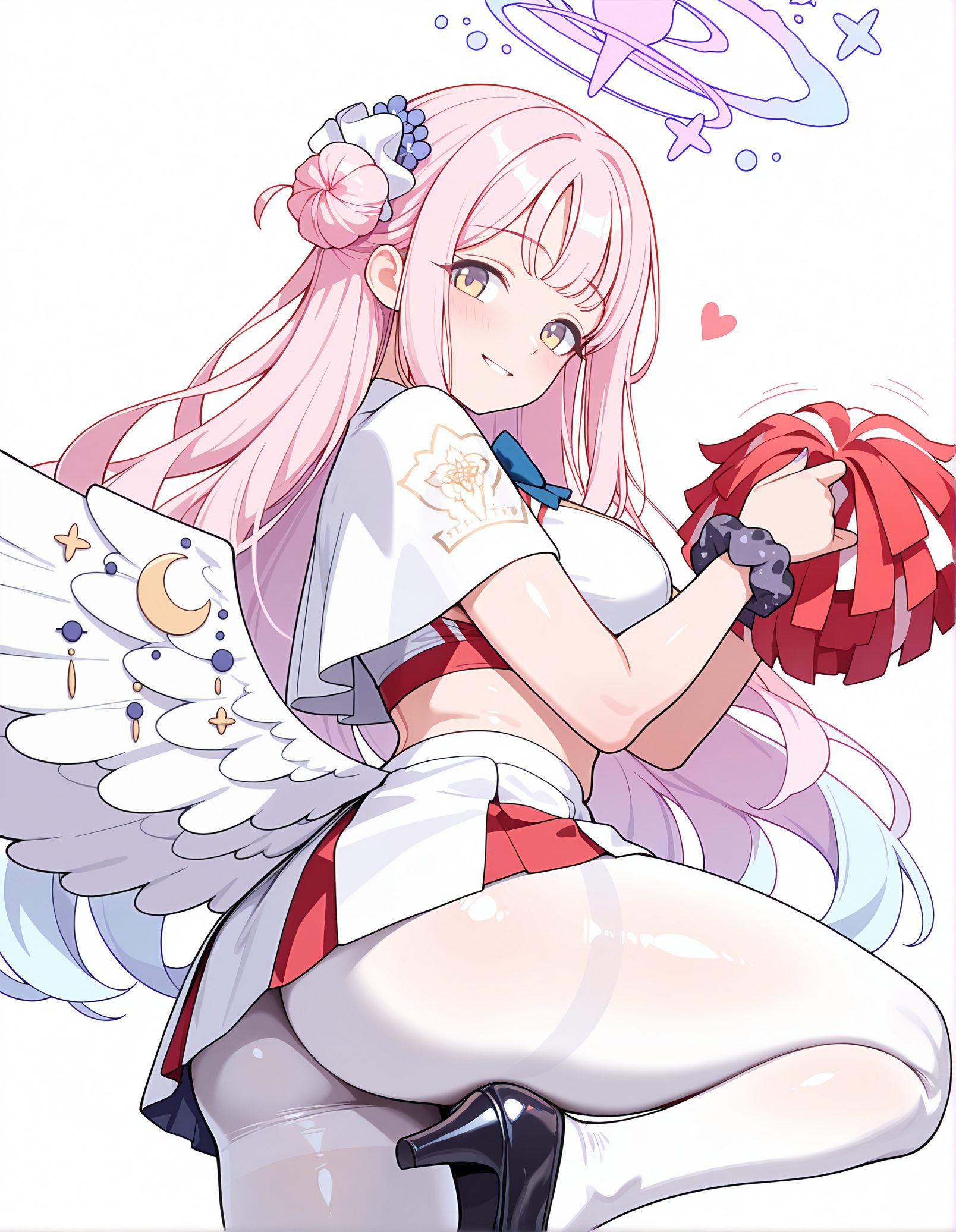 聖園ミカの聖園ミカ姿を描いたAIイラスト