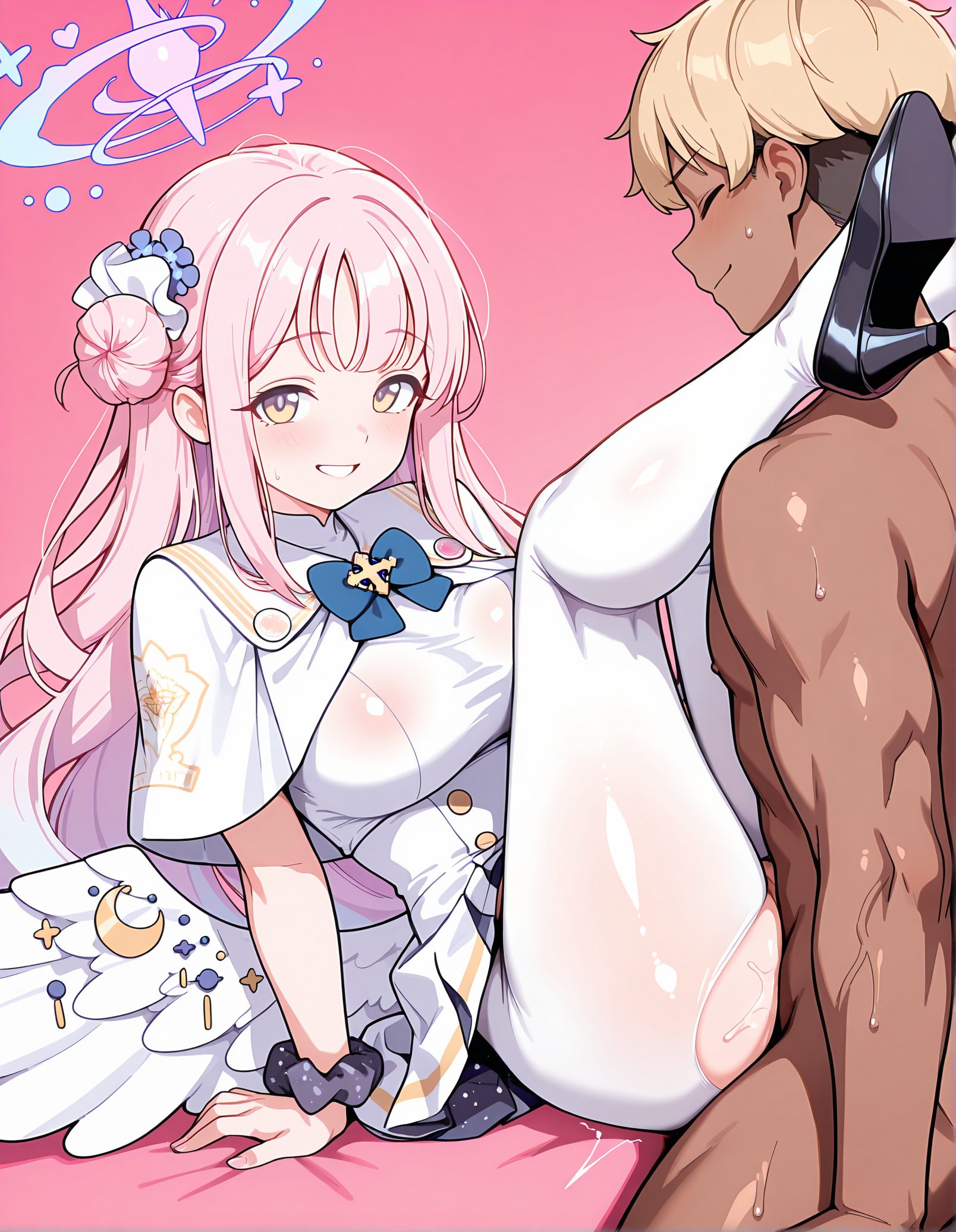 聖園ミカの聖園ミカ姿を描いたAIイラスト