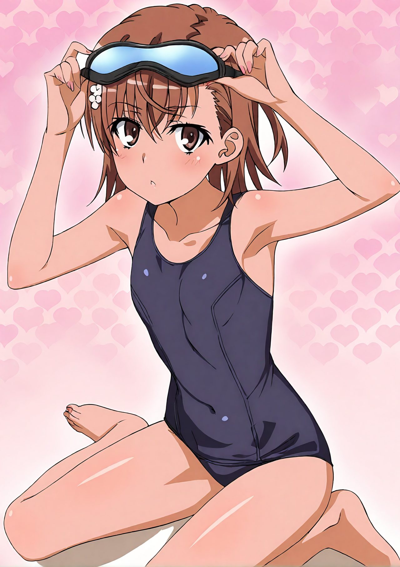 スクール水着のスク水のAIイラスト