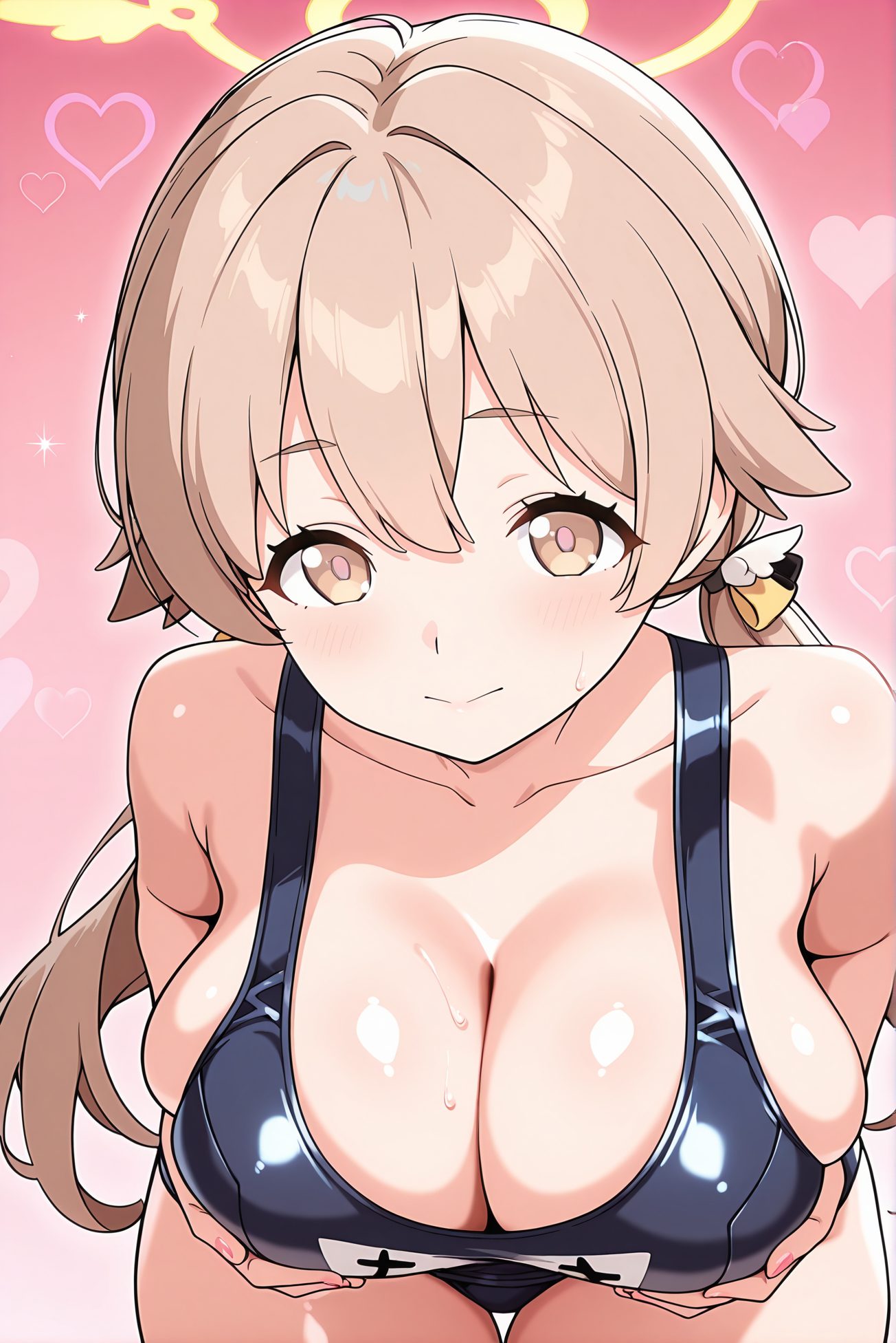 前髪・長い髪の阿慈谷ヒフミのAIイラスト