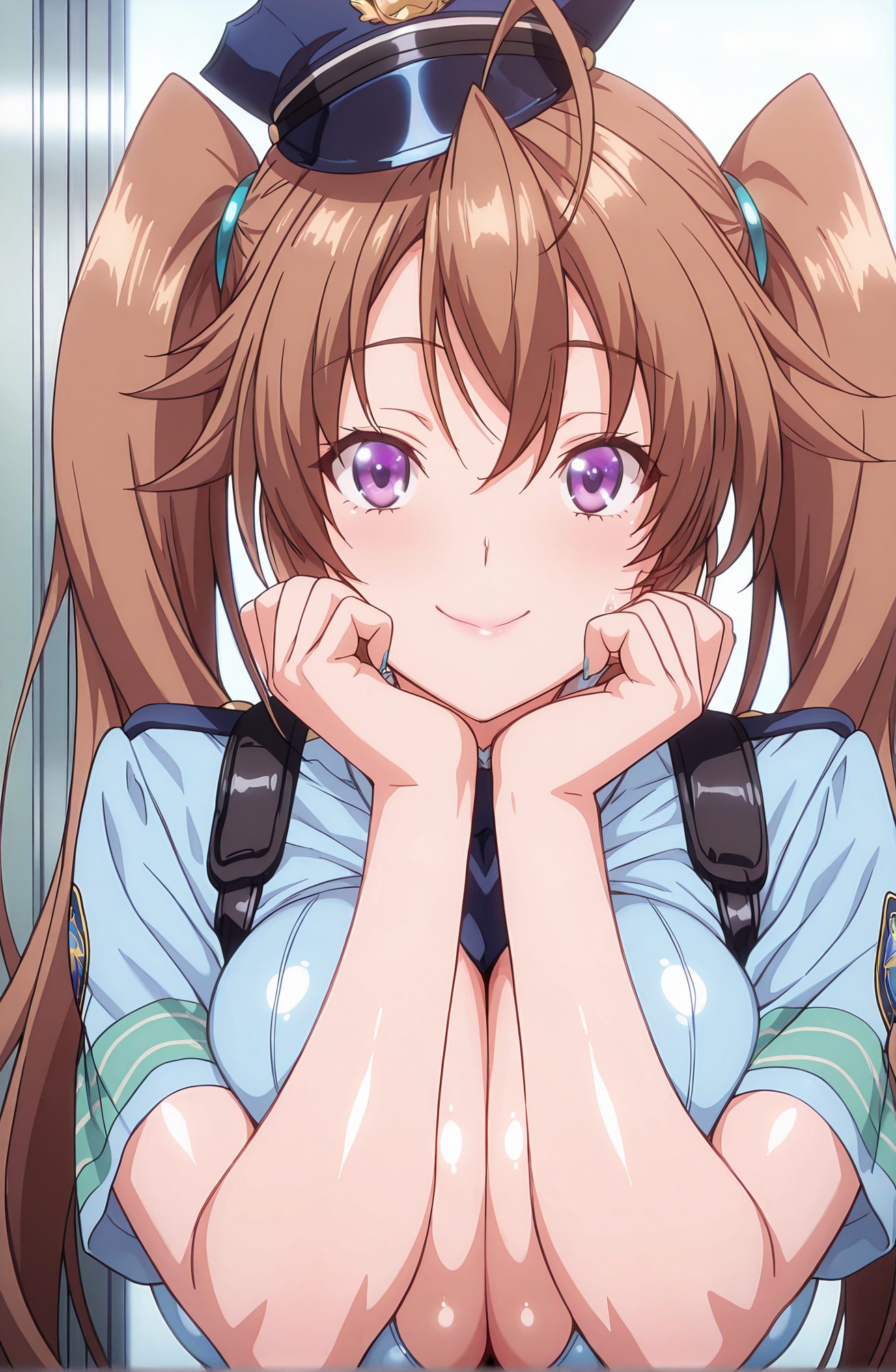 紫藤イリナ・茶髪の紫藤イリナのAIイラスト