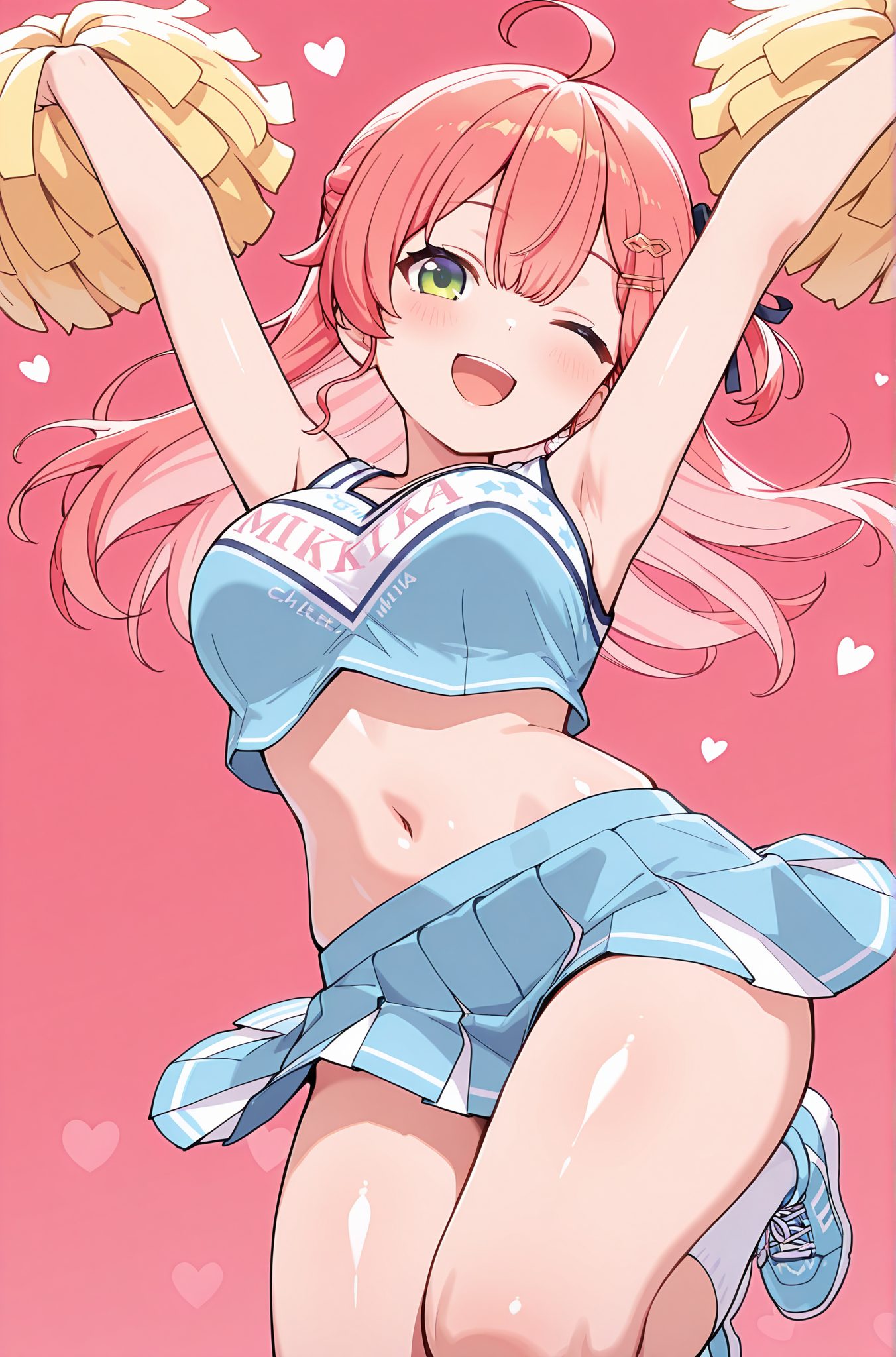 アホ毛が魅力的なさくらみこの二次創作AIイラスト