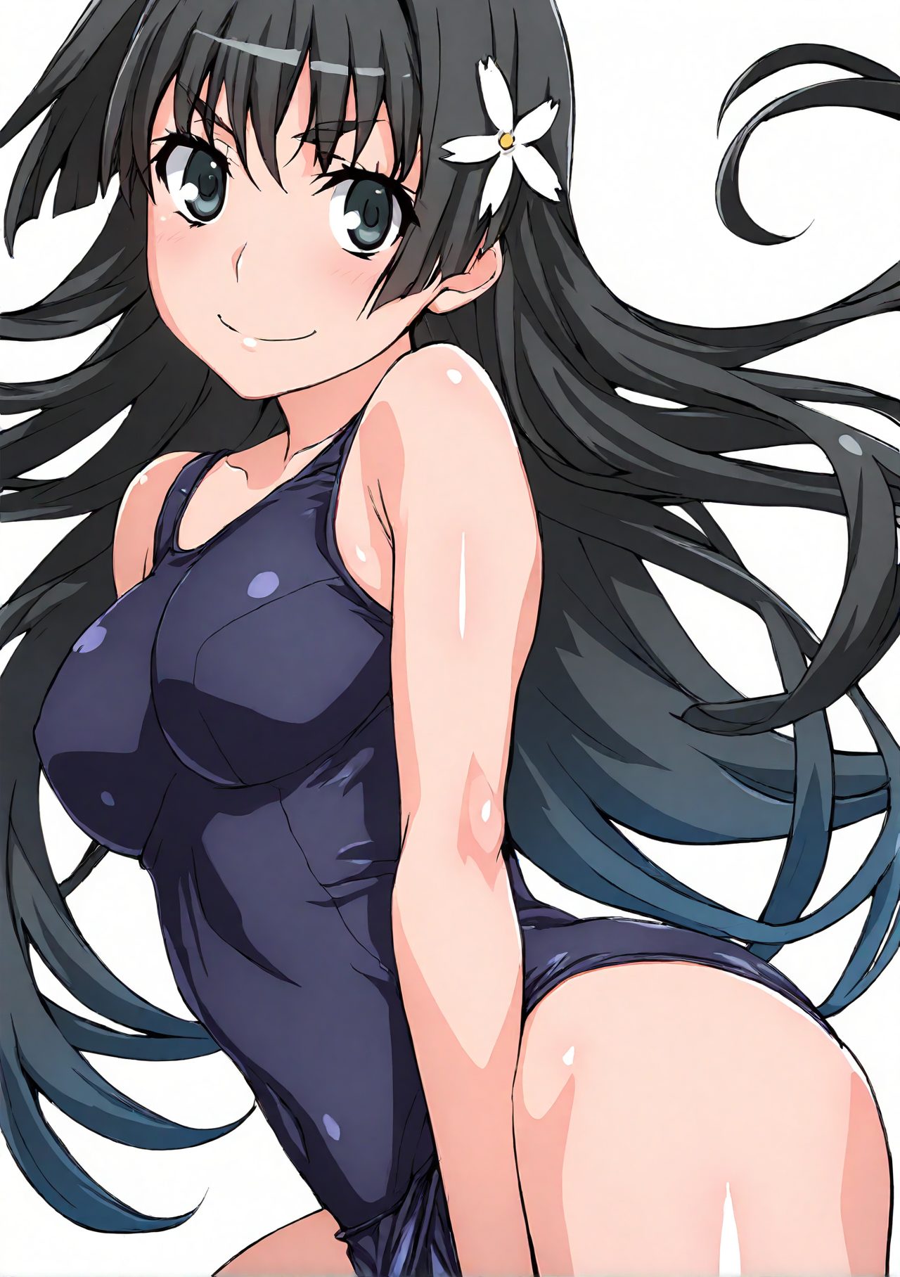 佐天涙子の佐天涙子姿を描いたAIイラスト