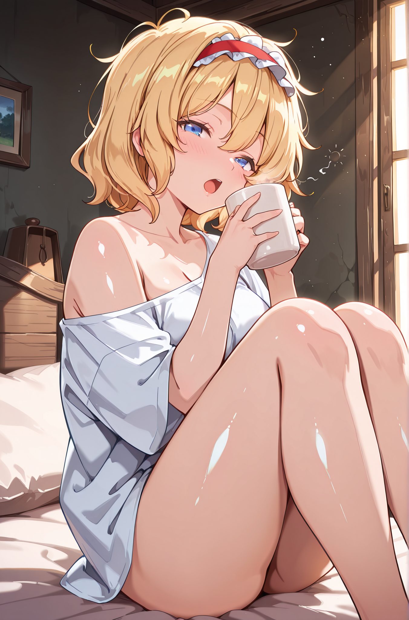 下半身裸・光沢のアリス・マーガトロイドのAIイラスト