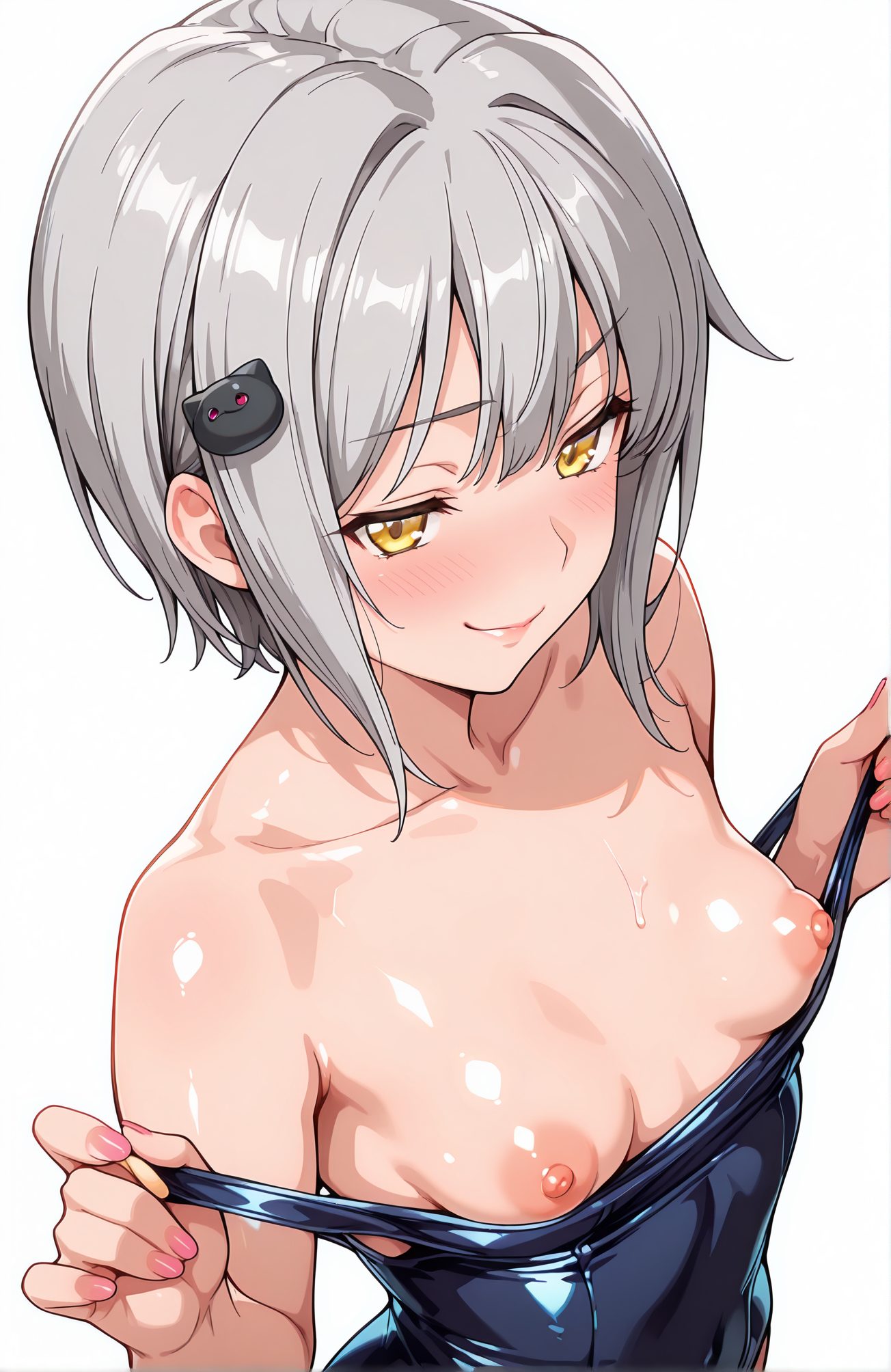 小さな胸・ワンピース水着の塔城小猫のAIイラスト