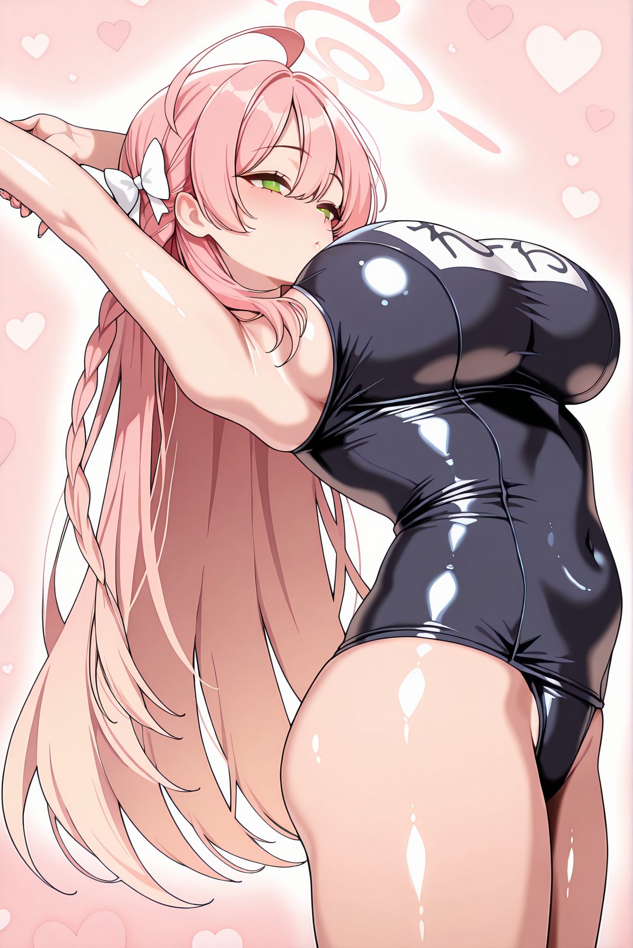 長い髪・旧スクール水着の浦和ハナコのAIイラスト