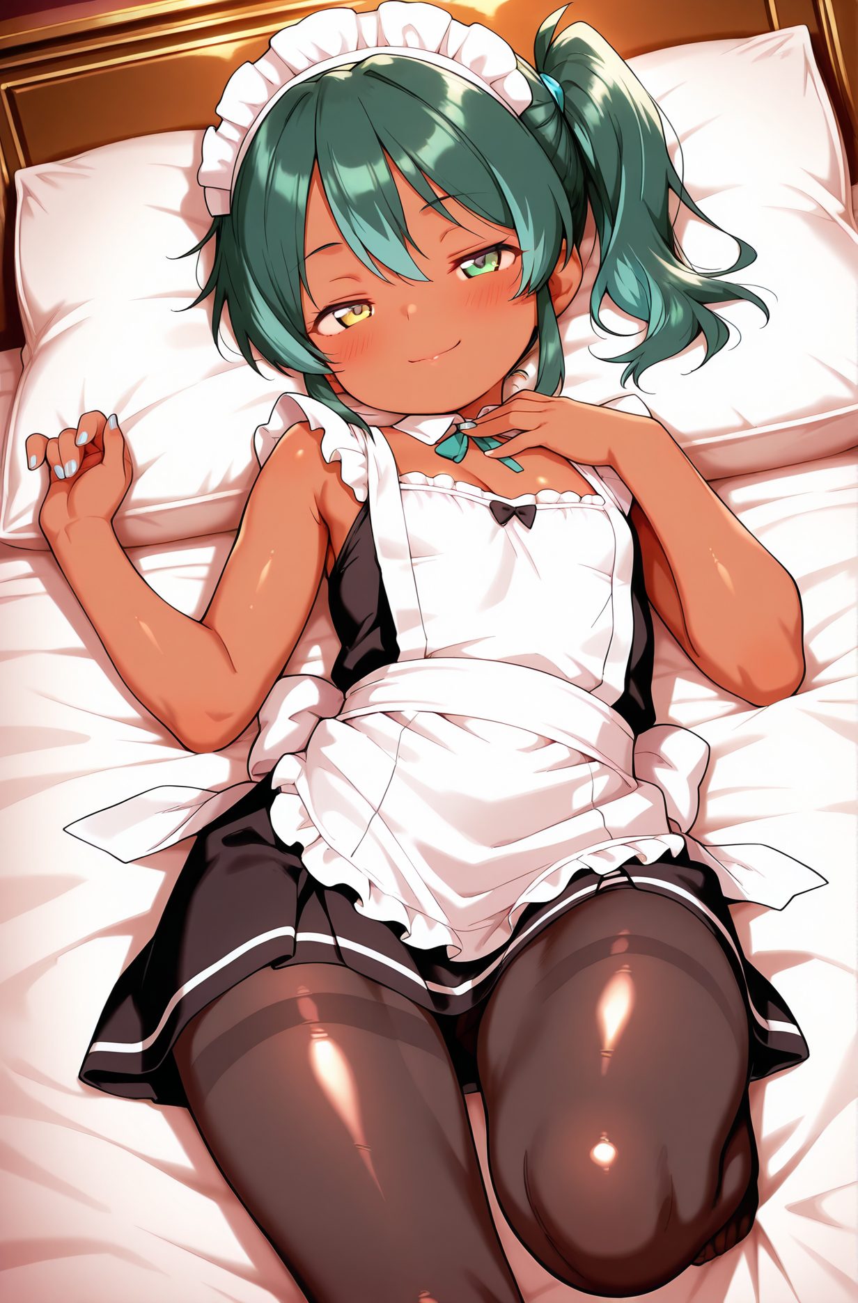 パンスト・褐色肌の褐色のAIイラスト