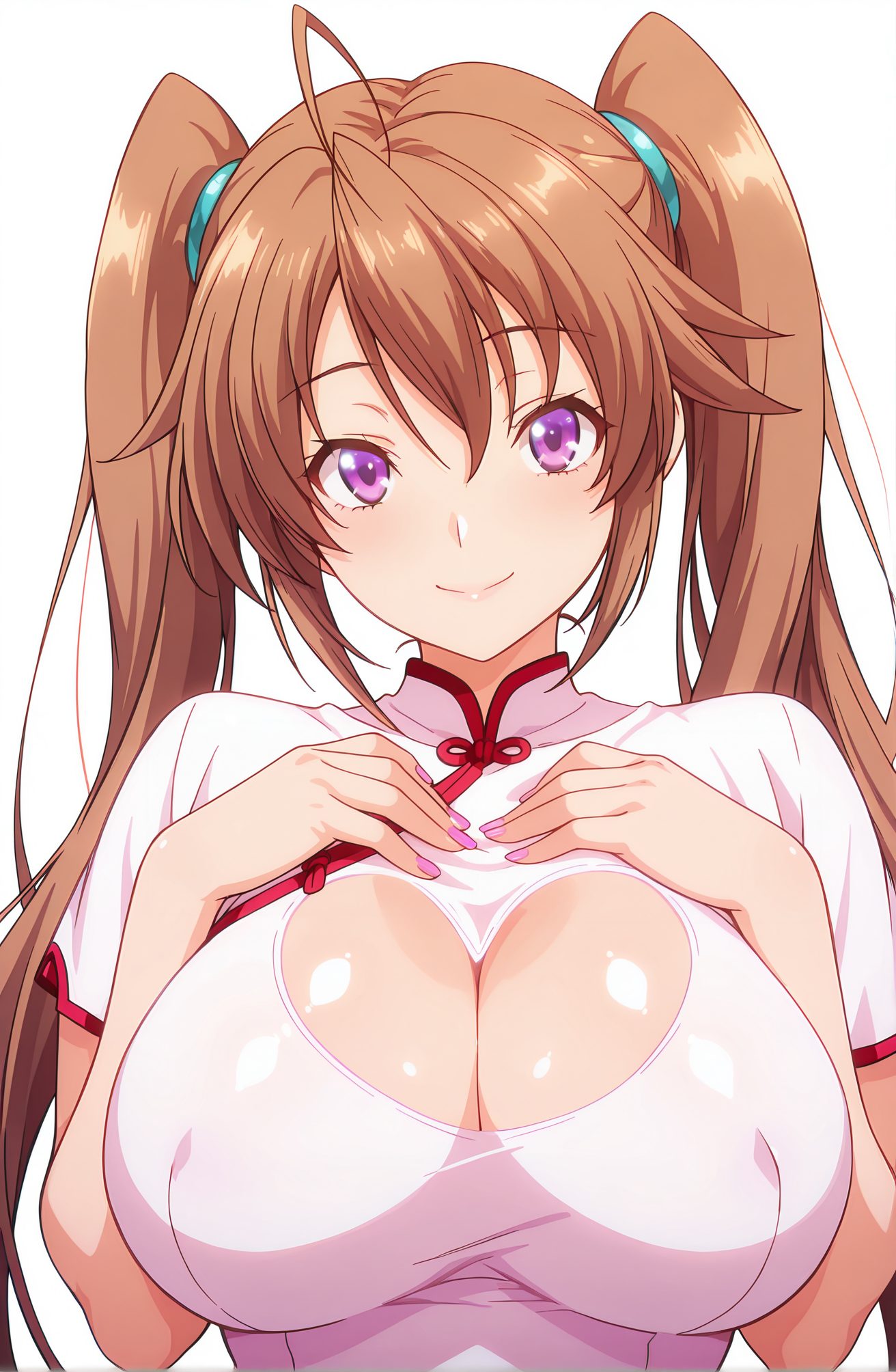 光沢・前髪の紫藤イリナのAIイラスト