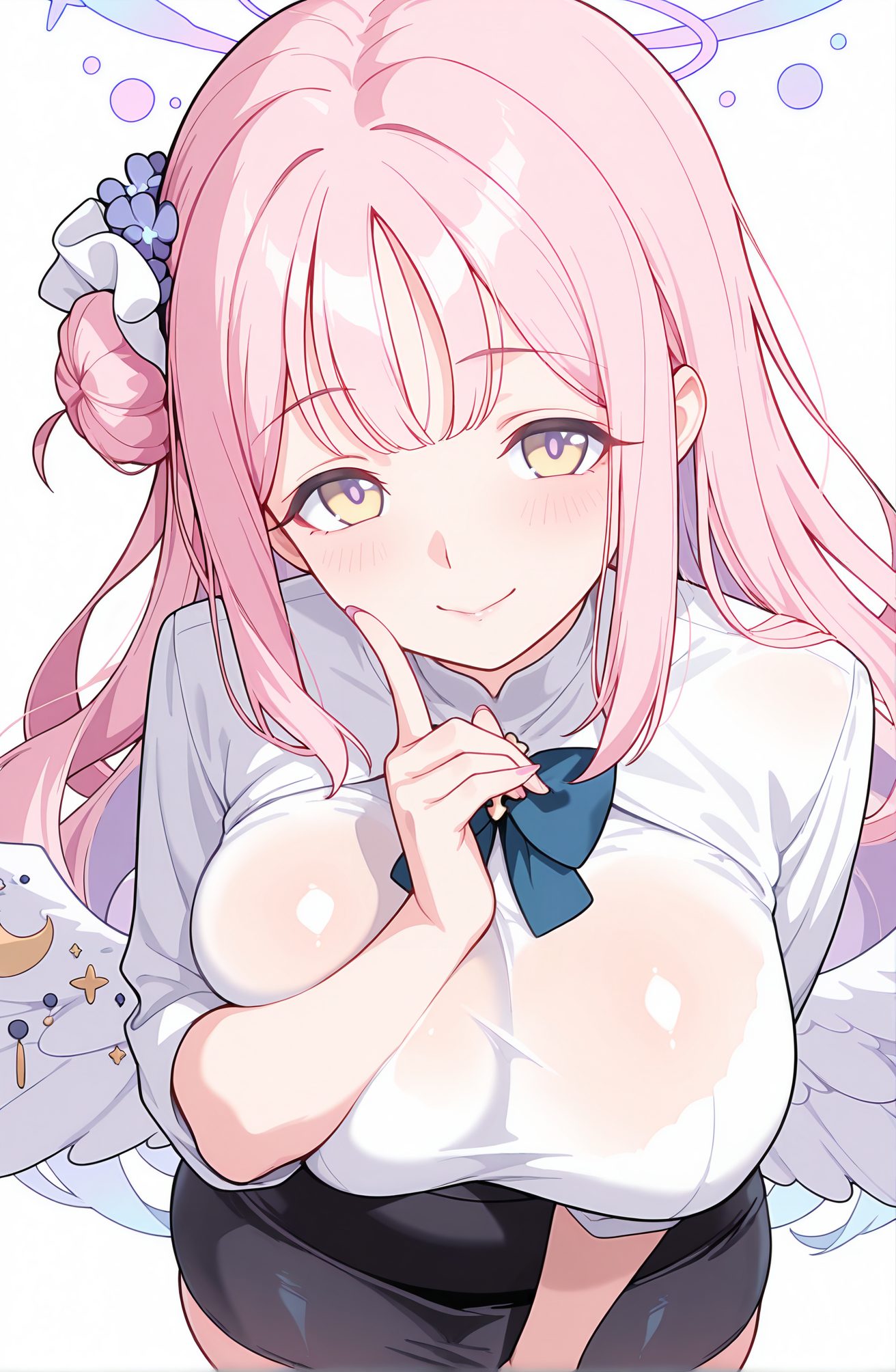 ミニスカート・長い髪の聖園ミカのAIイラスト