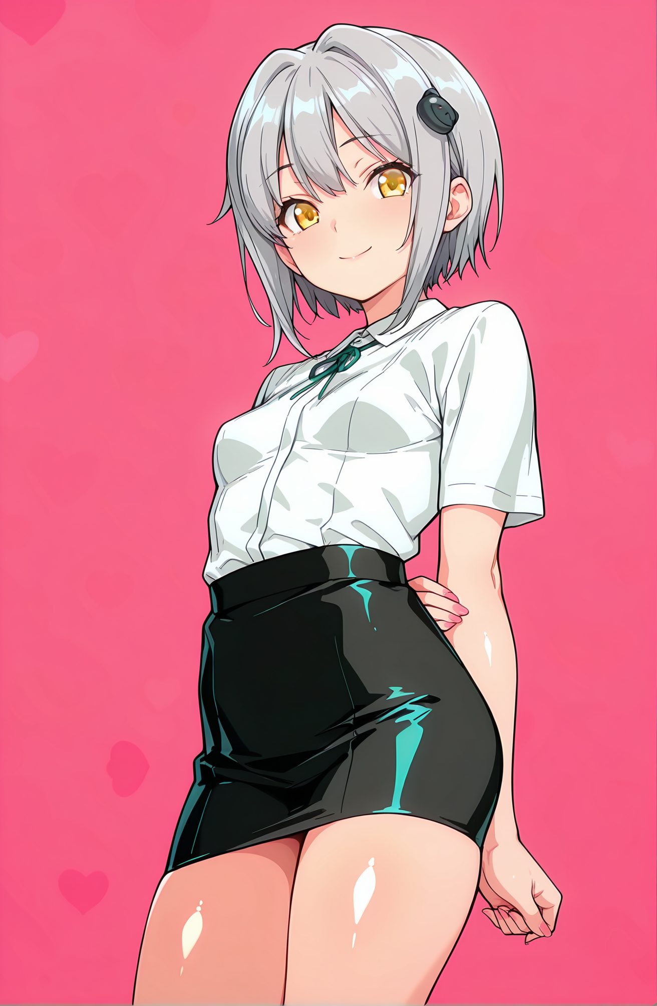 笑顔・短い髪の塔城小猫のAIイラスト