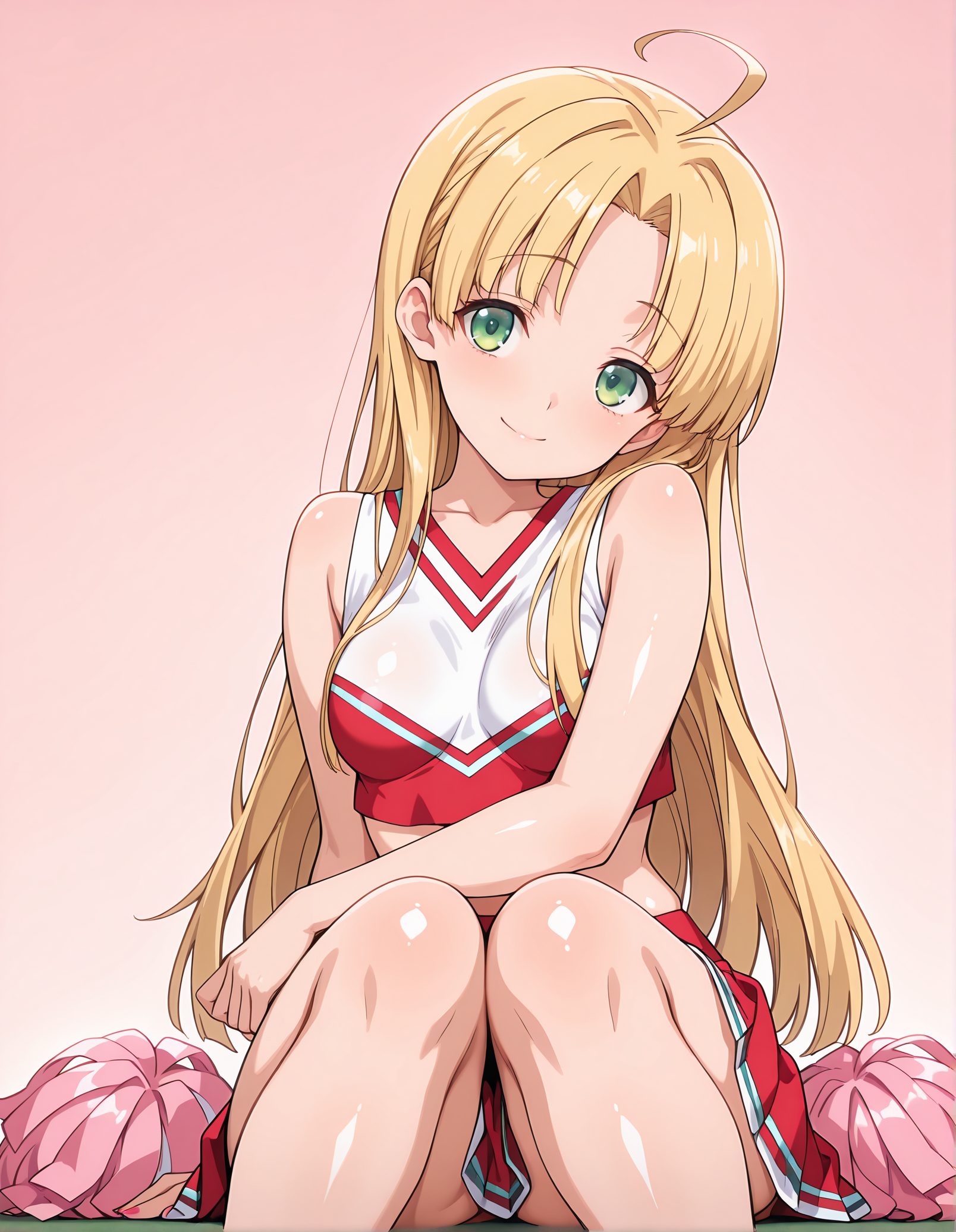 鎖骨・座りのアーシアのAIイラスト