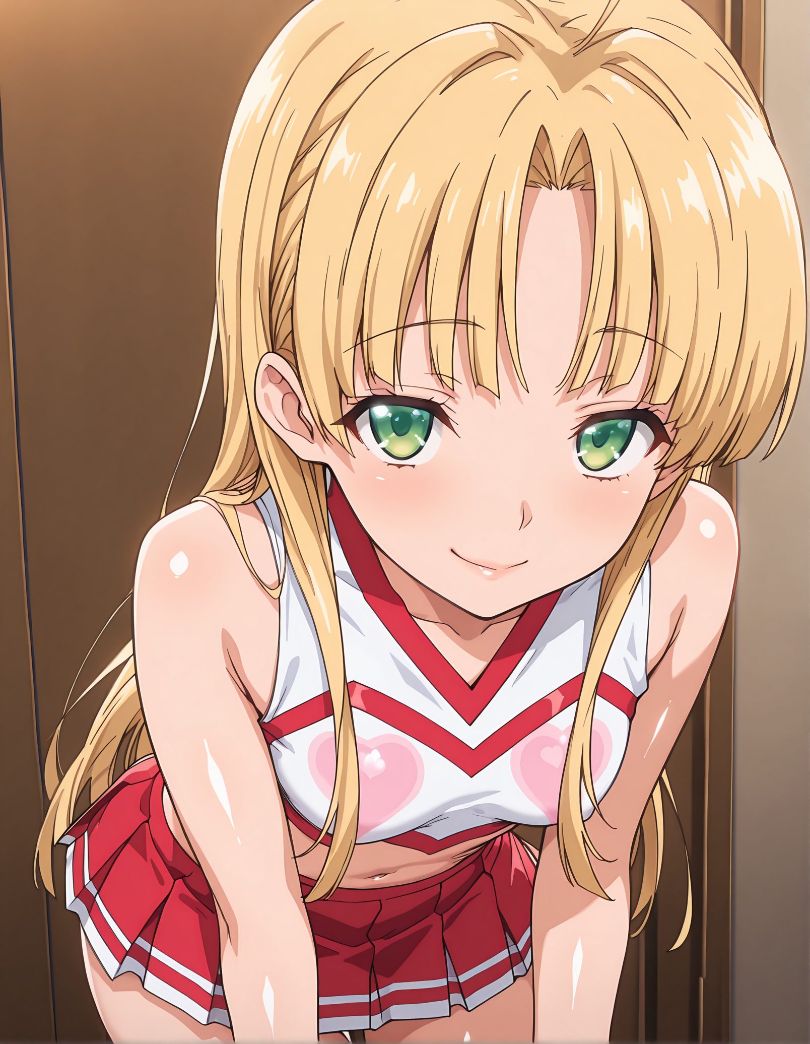 アーシアのおへそ姿を描いたAIイラスト（前髪）