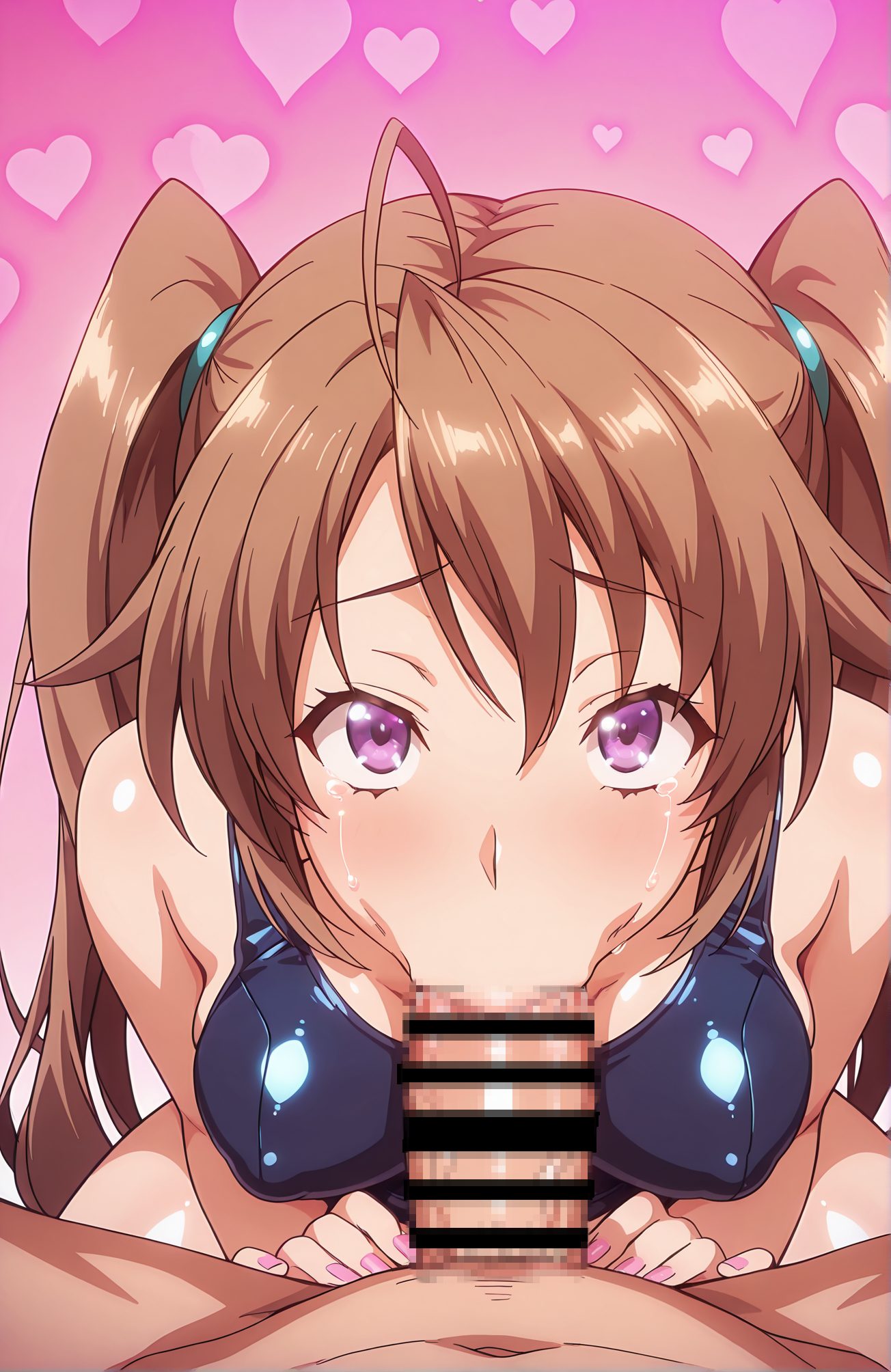 長い髪・涙の紫藤イリナのAIイラスト
