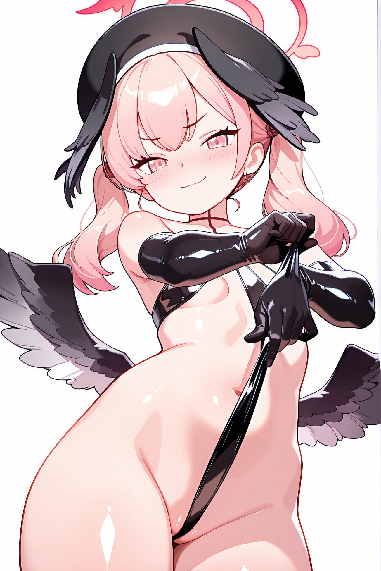 ベレー帽・赤面の下江コハルのAIイラスト