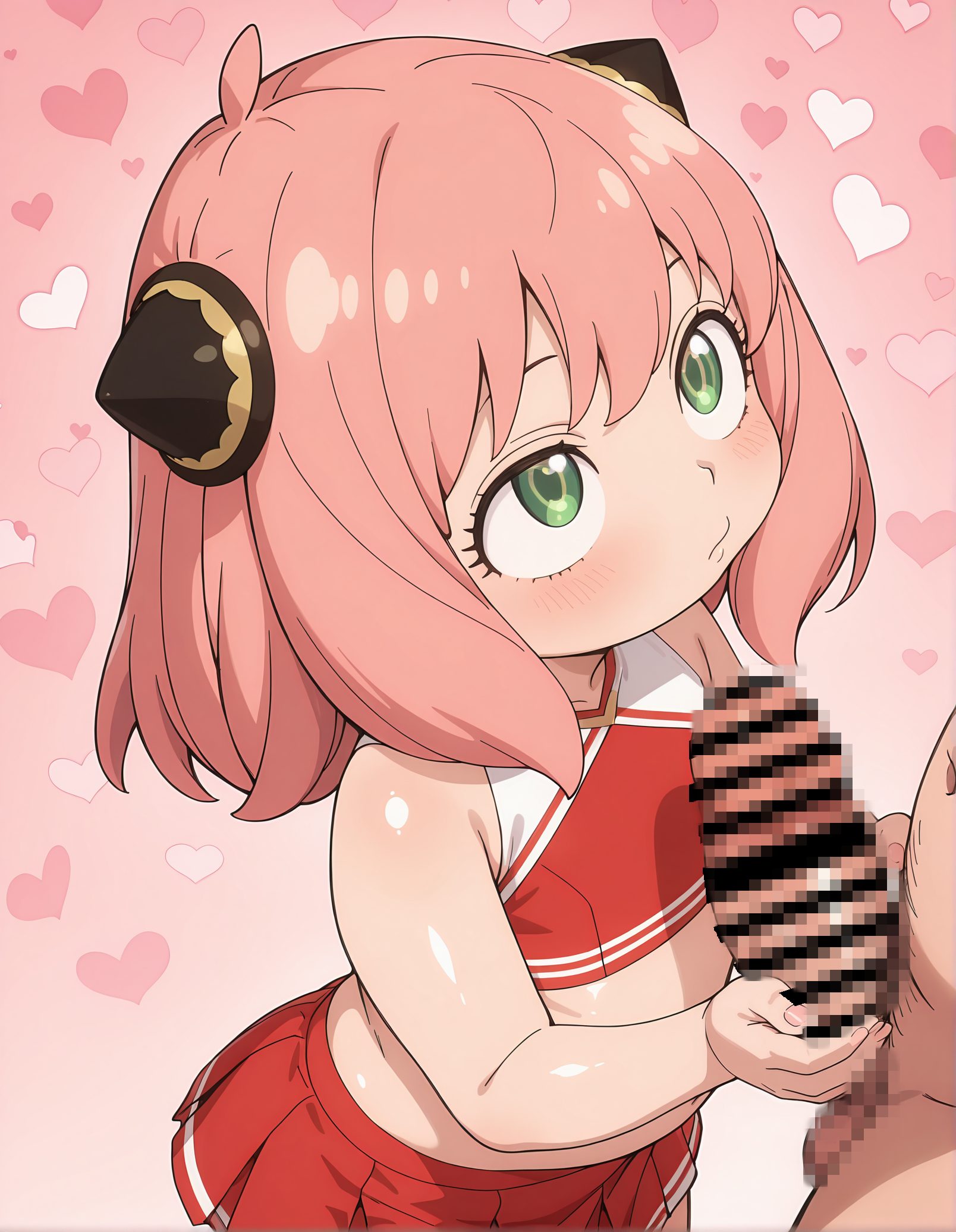 赤面×チアリーダー！アーニャのエロ可愛いAIイラスト