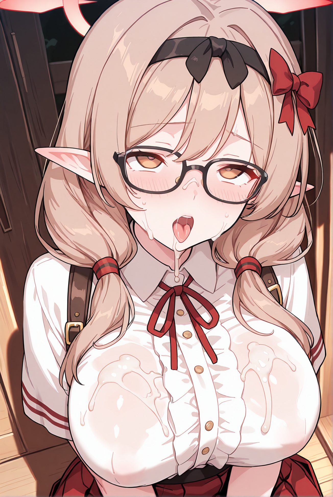 ぶっかけを描いたAIイラスト