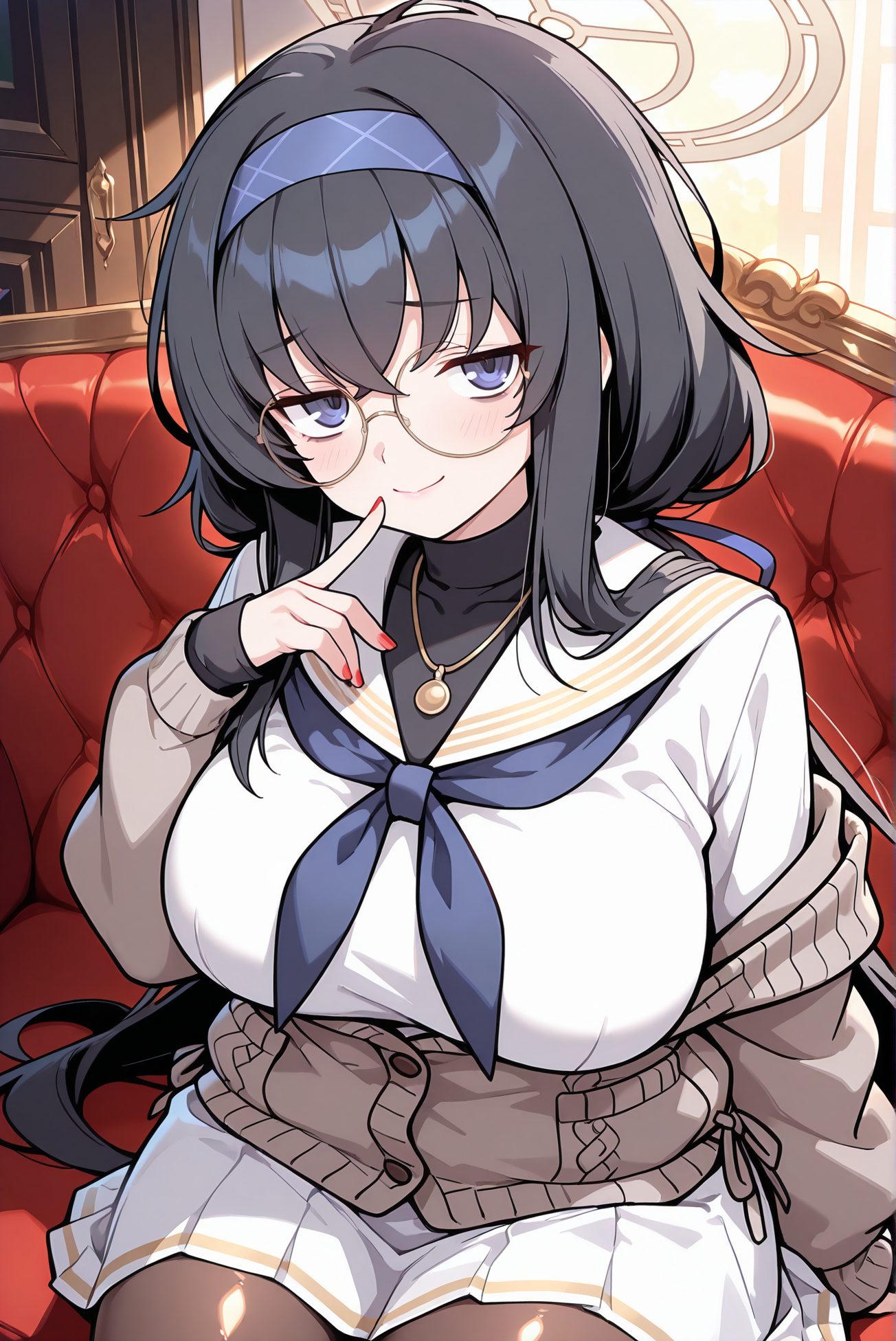 ツインテール・黒髪の巨乳のAIイラスト