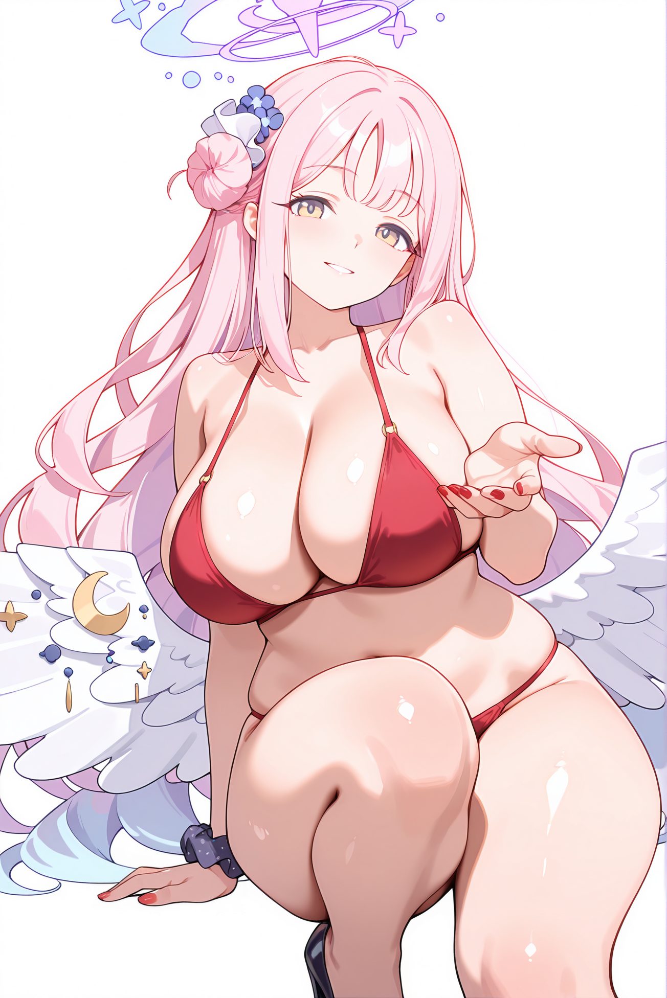 前髪・水着の聖園ミカのAIイラスト