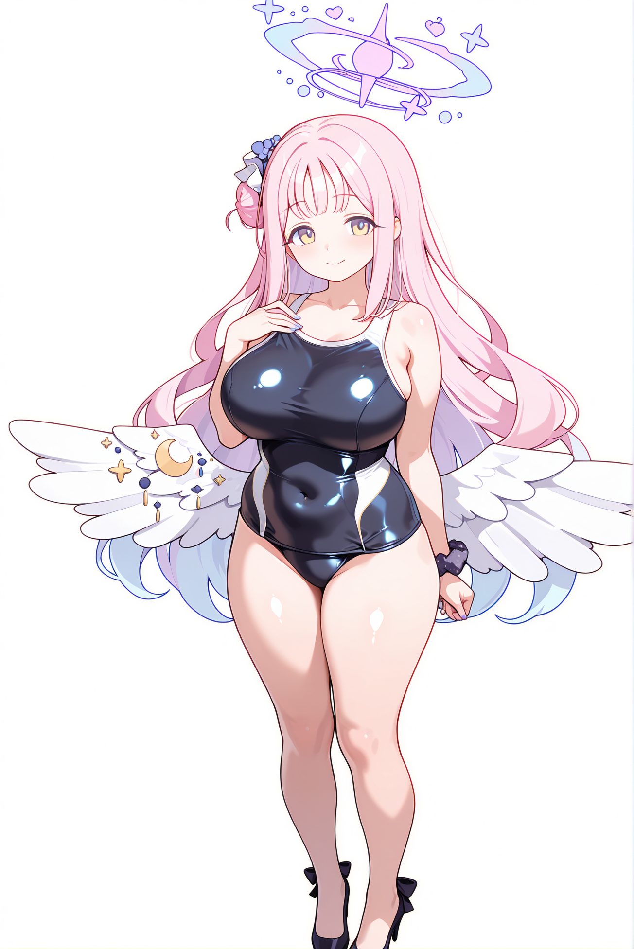 スクール水着・ワンピース水着の聖園ミカのAIイラスト