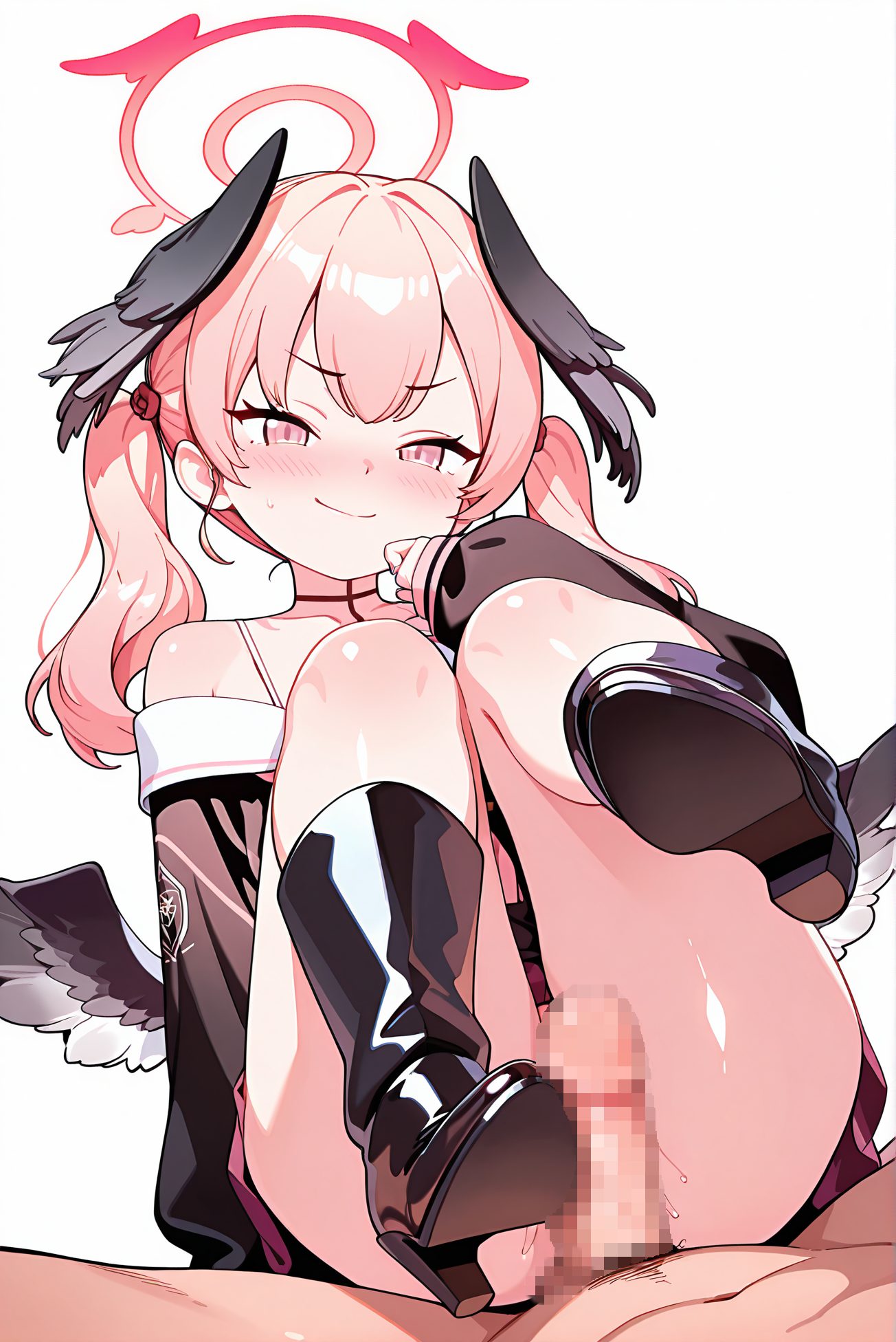 口閉じ・笑顔の下江コハルのAIイラスト