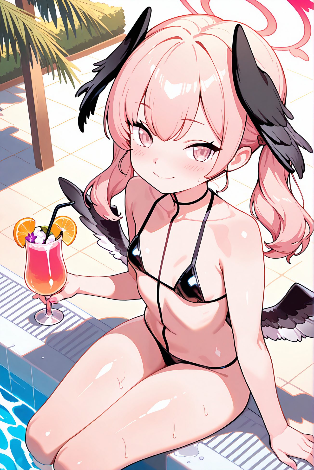 長い髪・赤面の下江コハルのAIイラスト