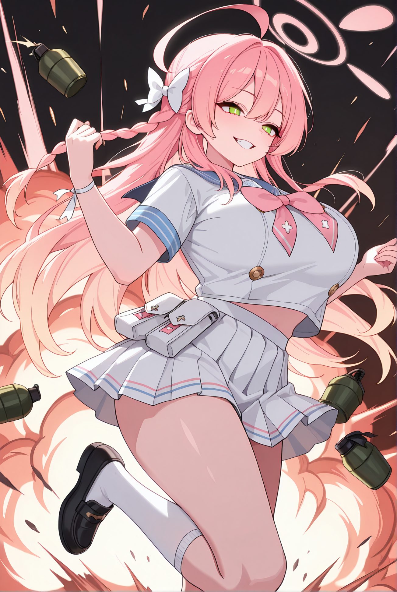 とても長い髪・髪ボウの浦和ハナコのAIイラスト