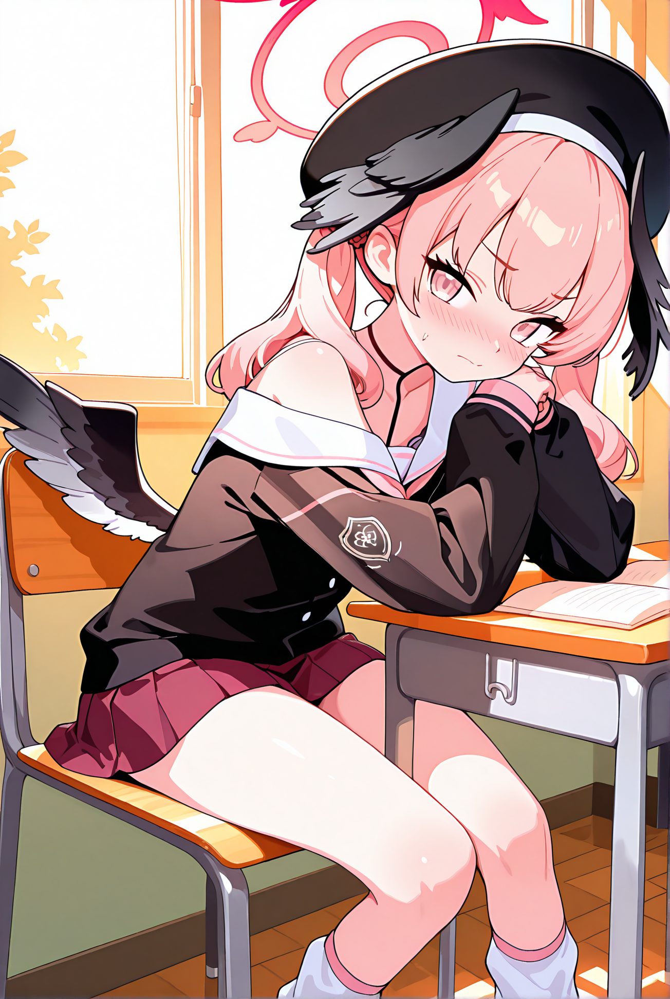 赤面・口閉じの下江コハルのAIイラスト