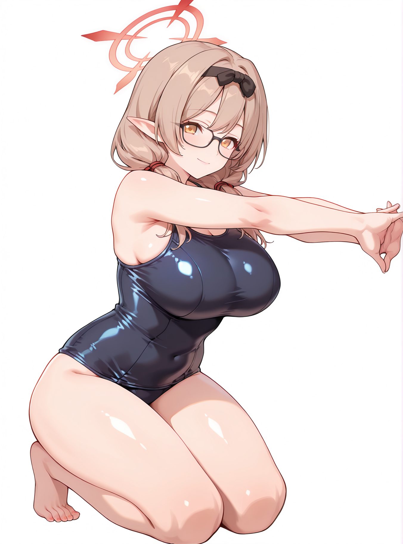 日宮チナツ×スクール水着！スク水のエロ可愛いAIイラスト