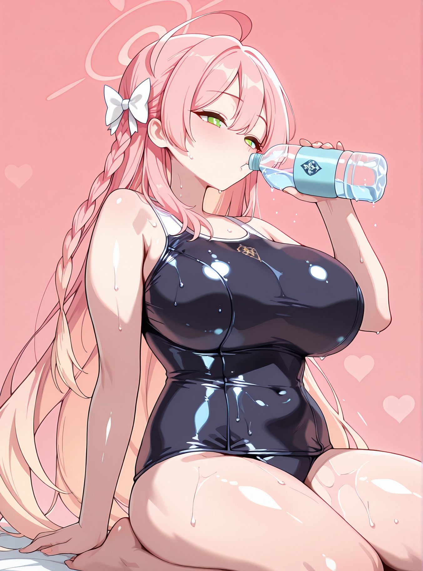 浦和ハナコ×スクール水着!スク水のエロ可愛いAIイラスト