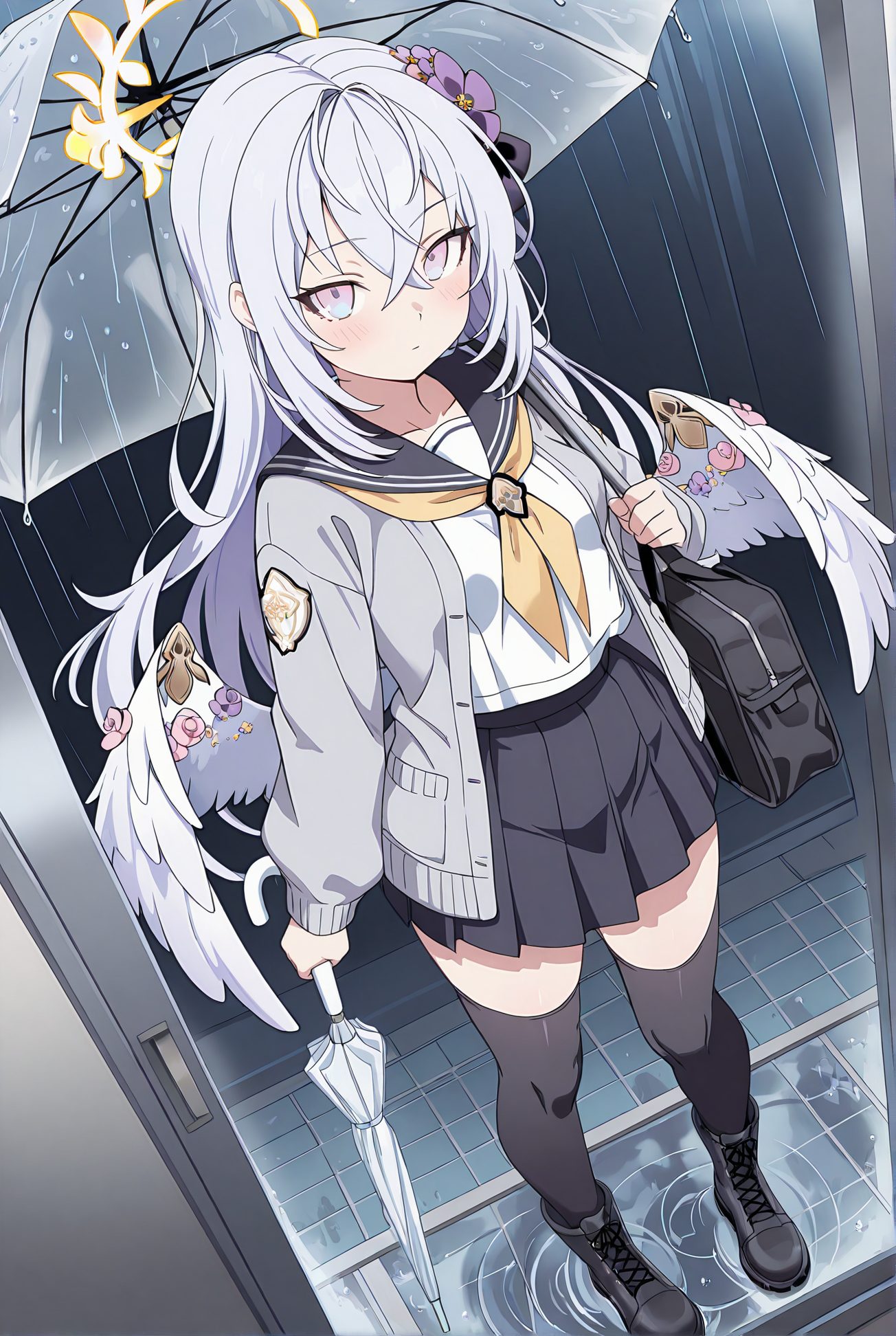 口閉じ・衣服開くの白洲アズサのAIイラスト