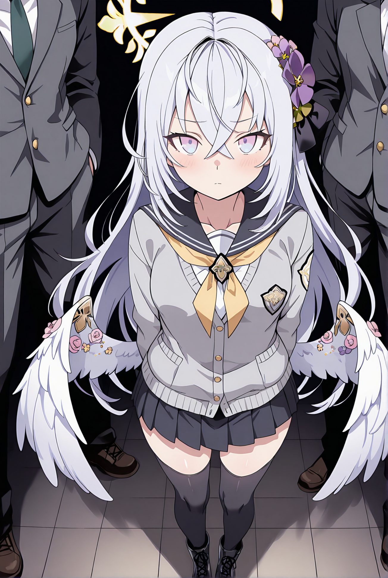学校制服・口閉じの白洲アズサのAIイラスト