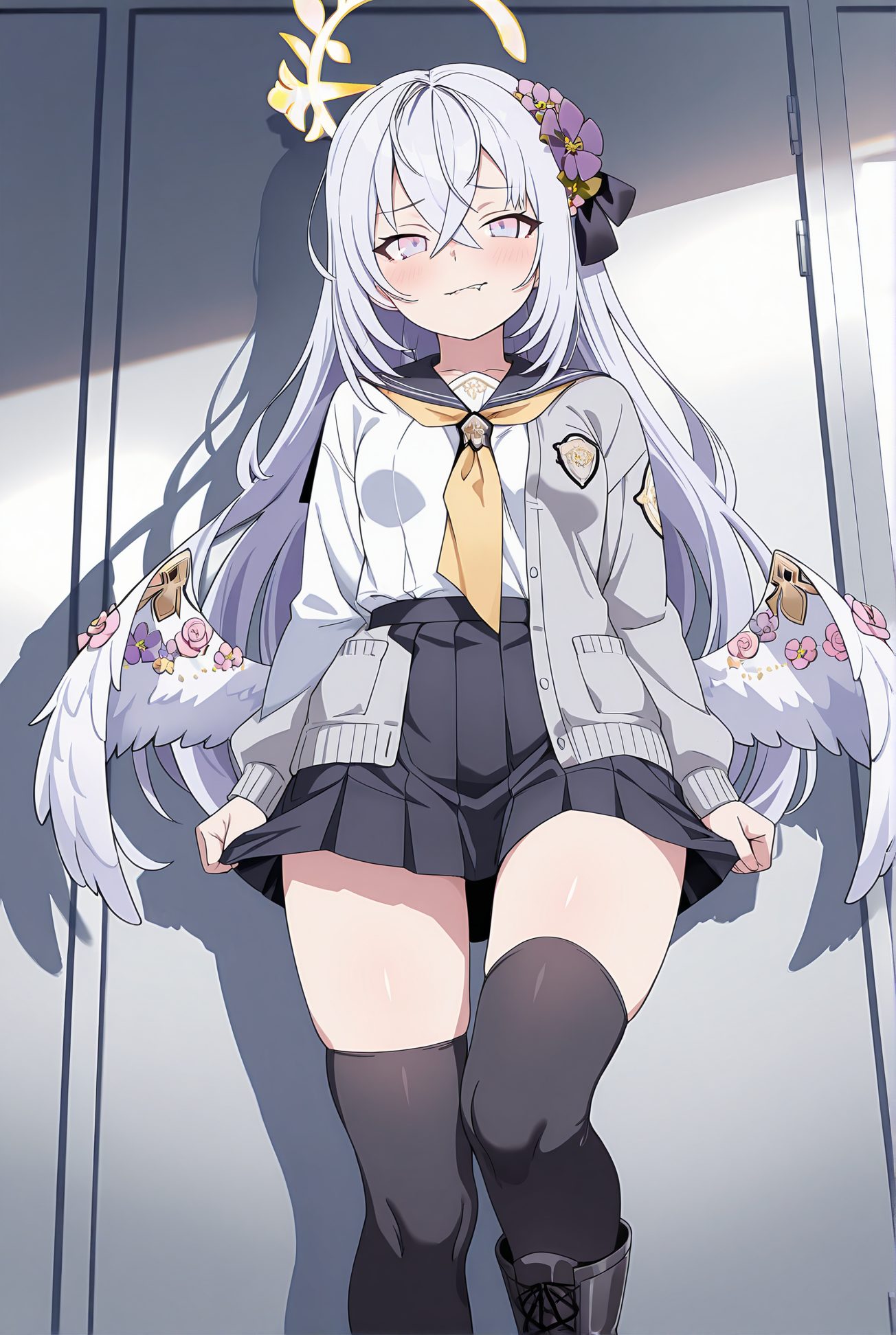 シャツ・前髪の白洲アズサのAIイラスト