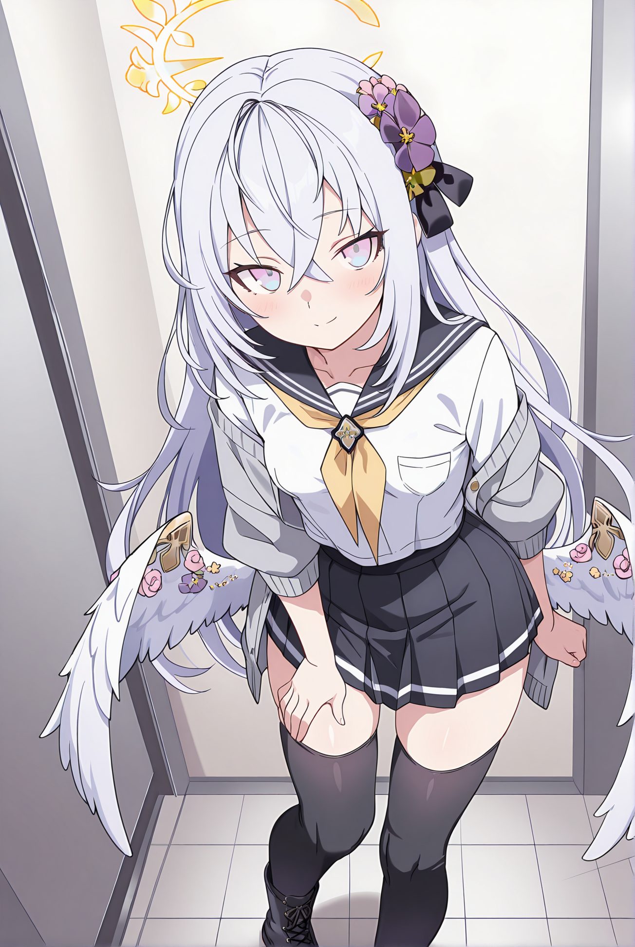 白髪・白洲アズサの白洲アズサのAIイラスト