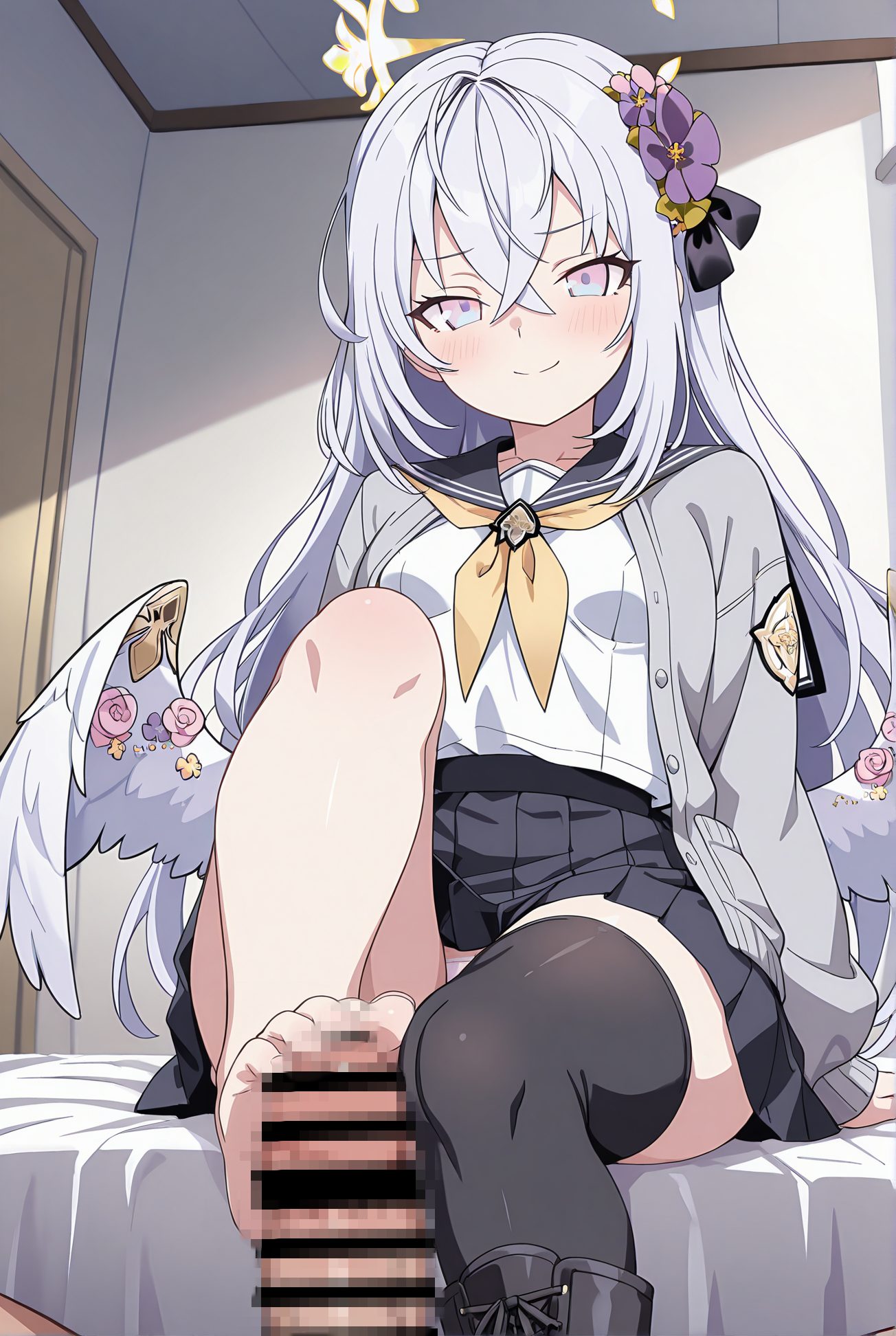 口閉じ・スカートの白洲アズサのAIイラスト