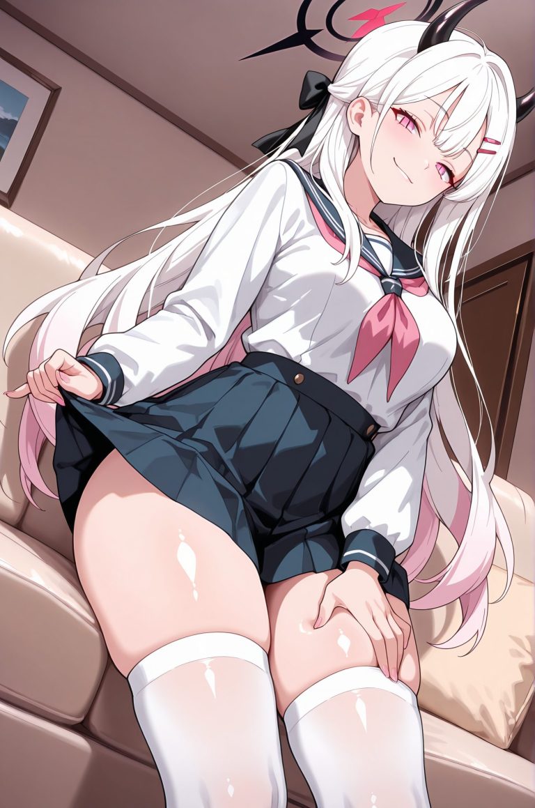 空崎ヒナ・学校制服の空崎ヒナのAIイラスト