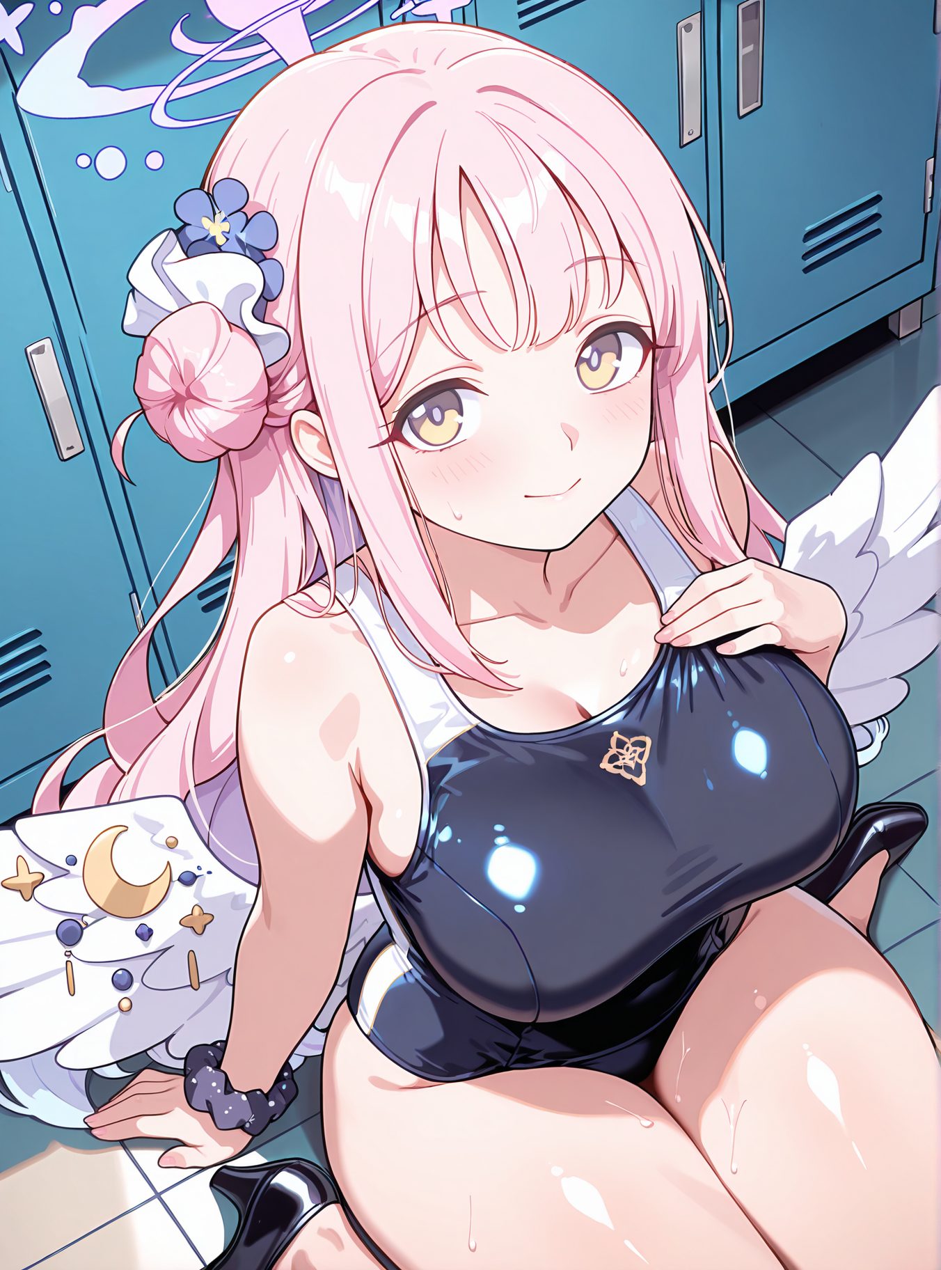 スクール水着・美園ミカのスク水のAIイラスト
