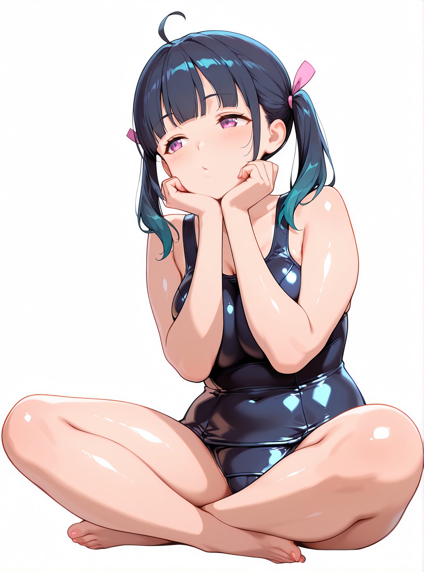 スクール水着×湊あくあ！スク水のエロ可愛いAIイラスト