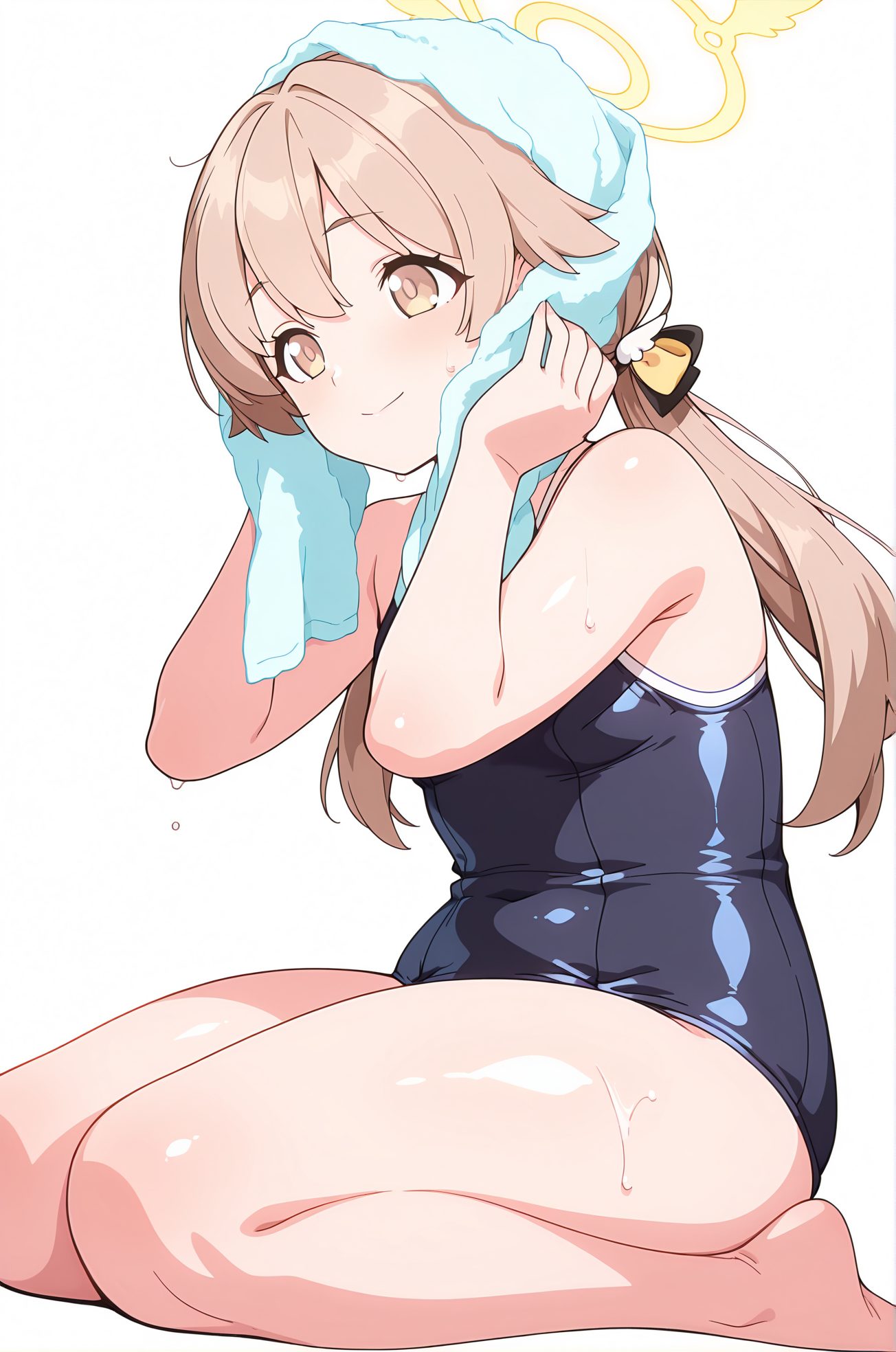 前髪・水着の阿慈谷ヒフミのAIイラスト