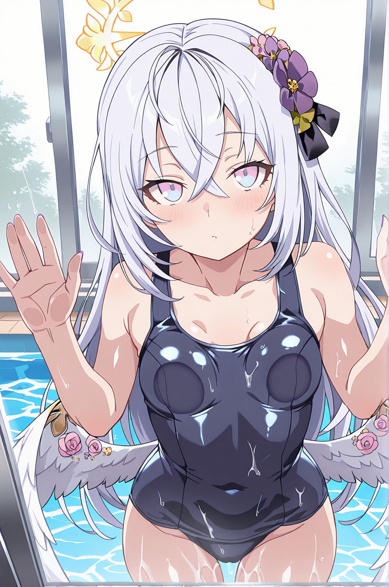 白洲アズサ・水着の白洲アズサのAIイラスト