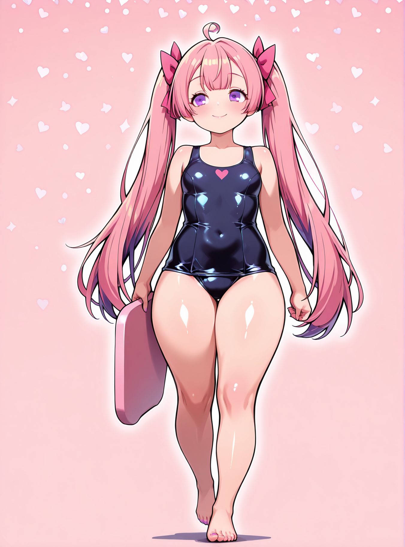 ミツモト・ココア・スクール水着のスク水のAIイラスト
