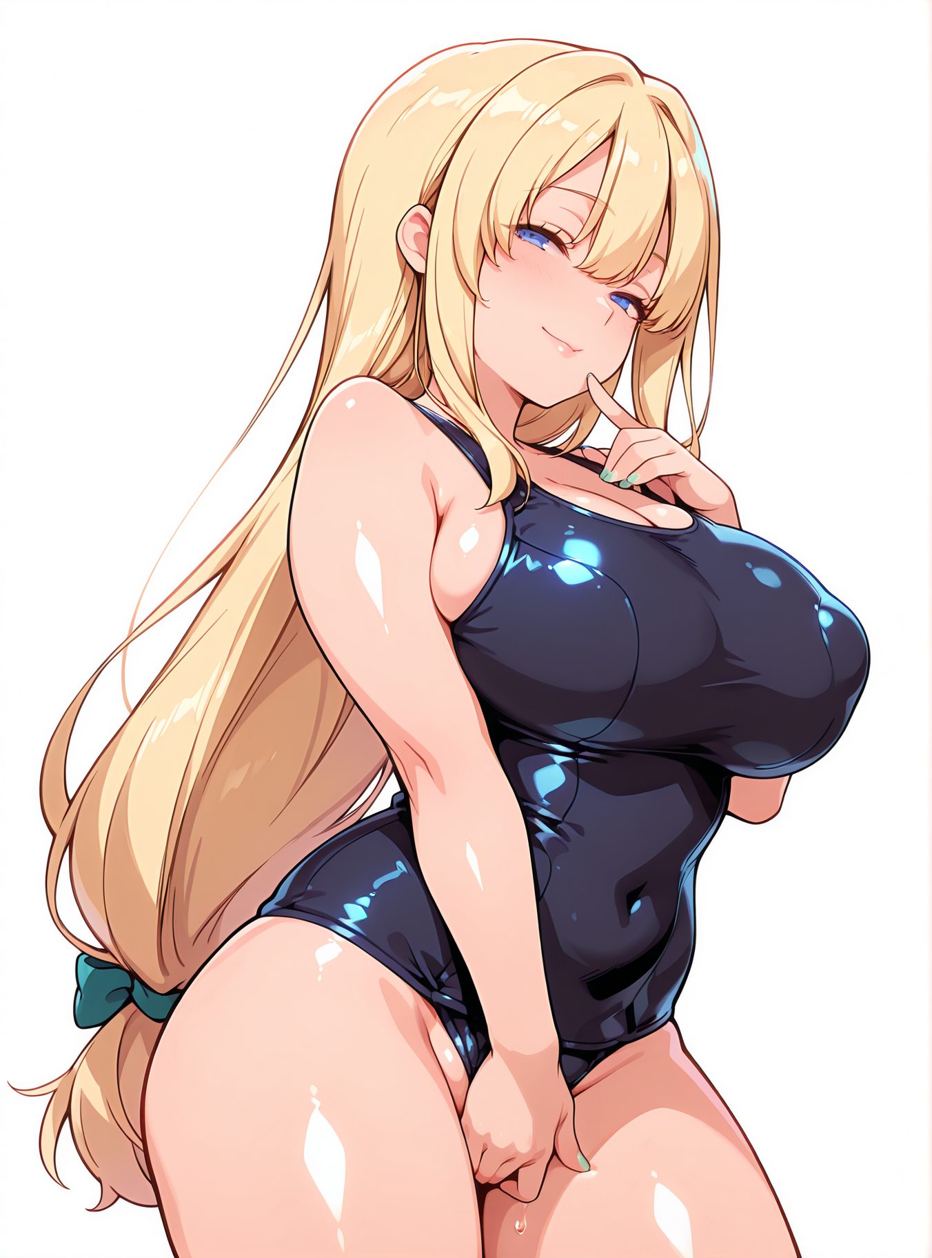 スク水のスクール水着姿を描いたAIイラスト（ナナツノ・ツミレ）