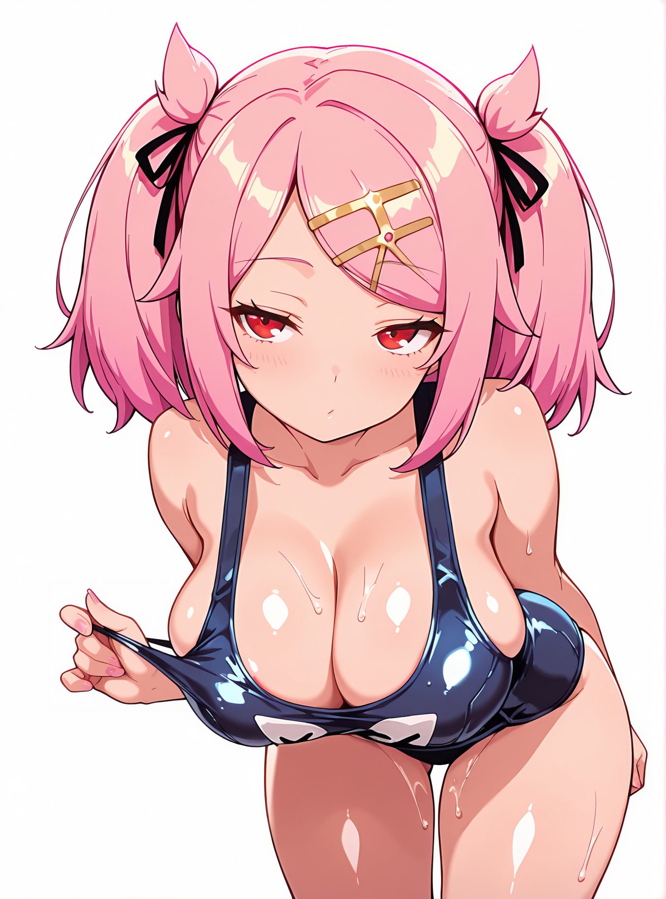 アマト・テンシ・スクール水着のスク水のAIイラスト