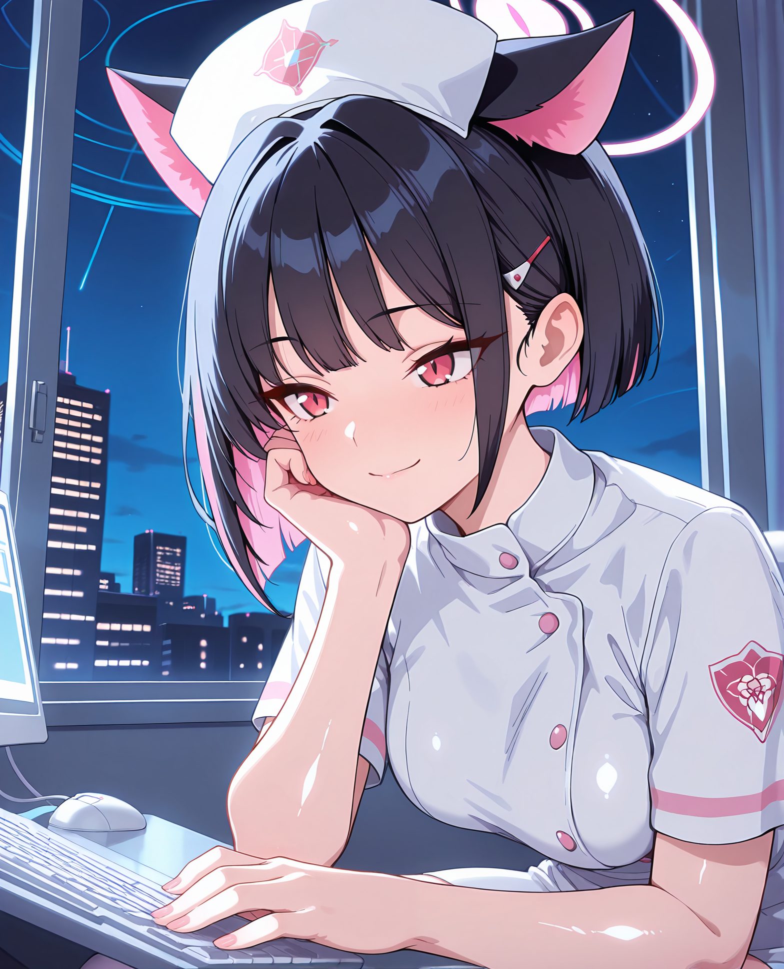 京山カズサが魅力的な杏山カズサの二次創作AIイラスト