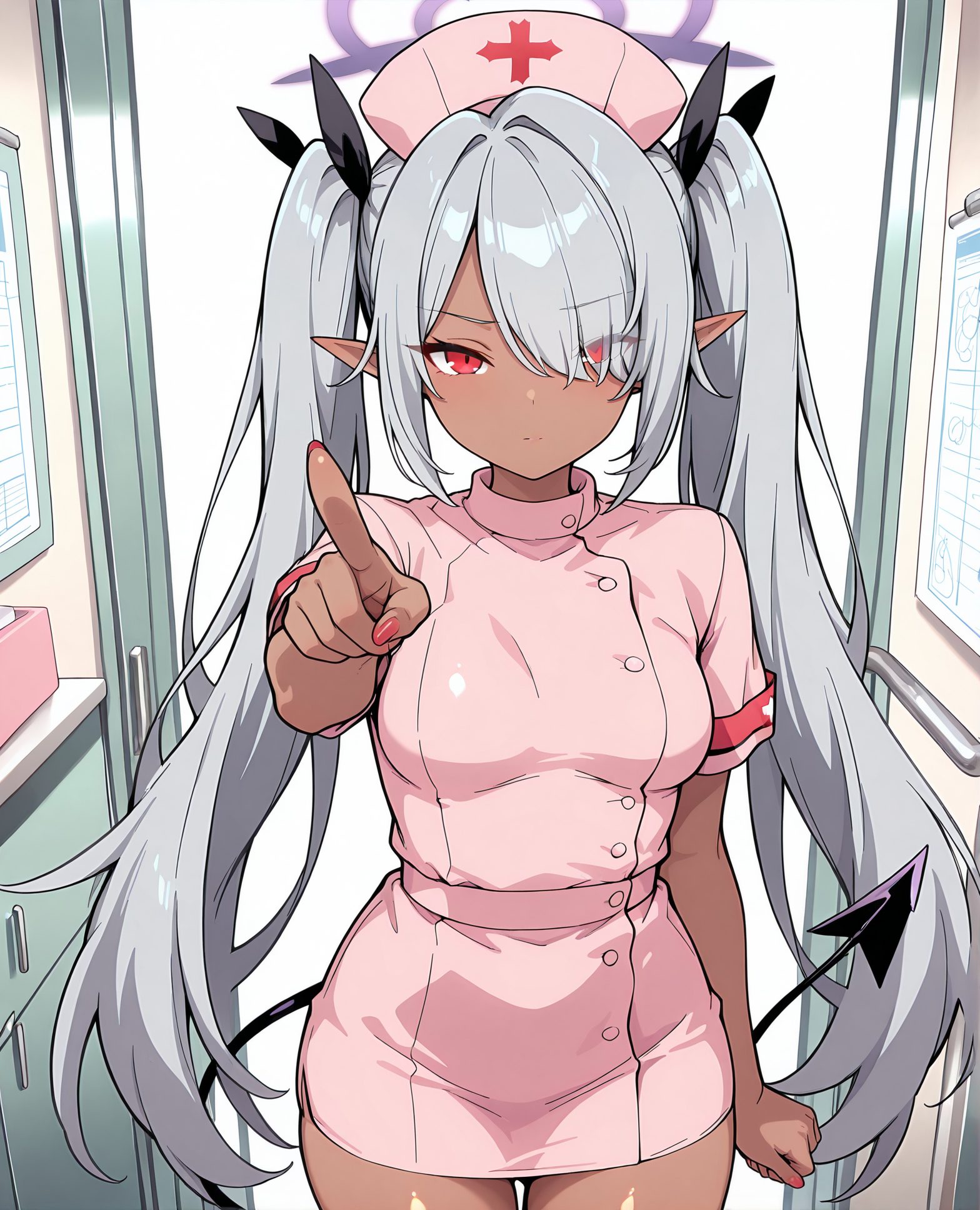 銀鏡イオリの銀鏡イオリ姿を描いたAIイラスト