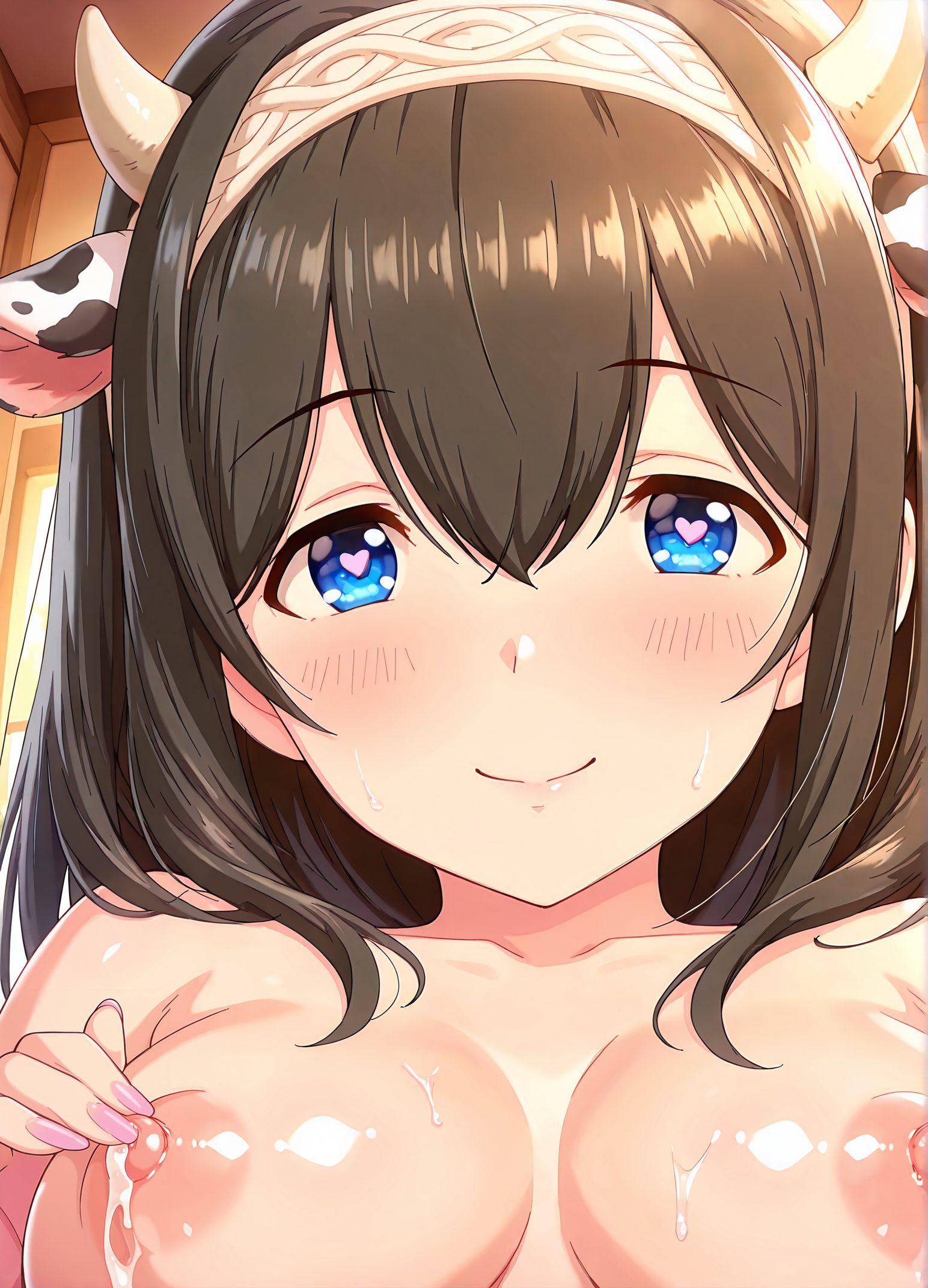 鷺沢文香の鷺沢文香姿を描いたAIイラスト