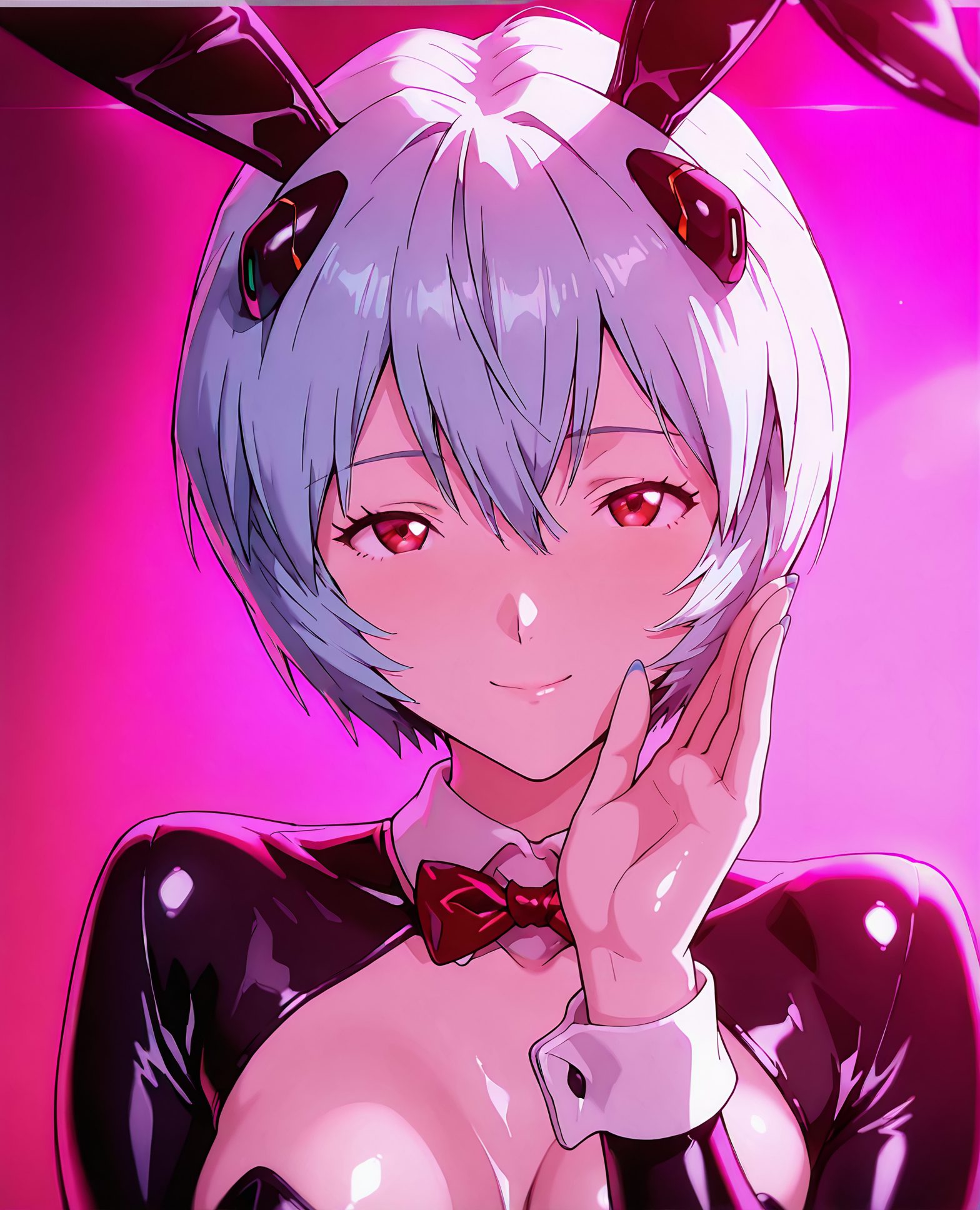 綾波レイの綾波レイ姿を描いたAIイラスト